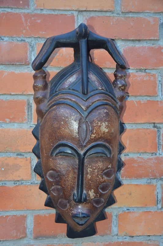 Authentic Guro Portrait Mask | Hand-Carved Ivorian Tribal Art