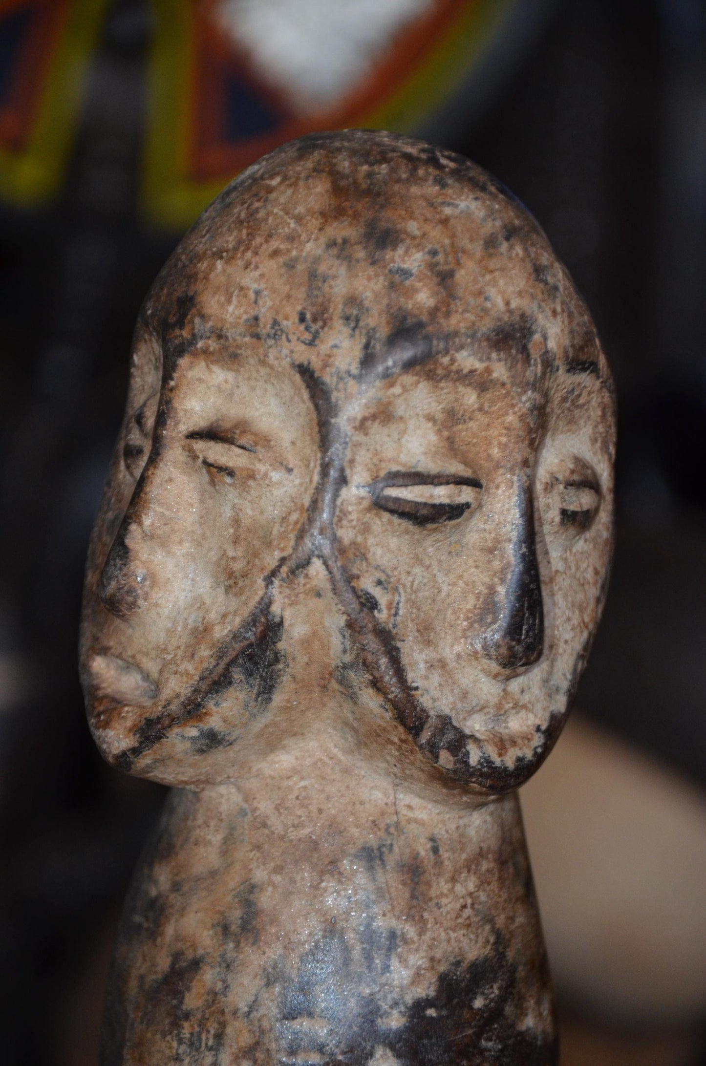 Authentic Lega Janus Figure | Multi-Headed Tribal Sculpture | Congolese Art