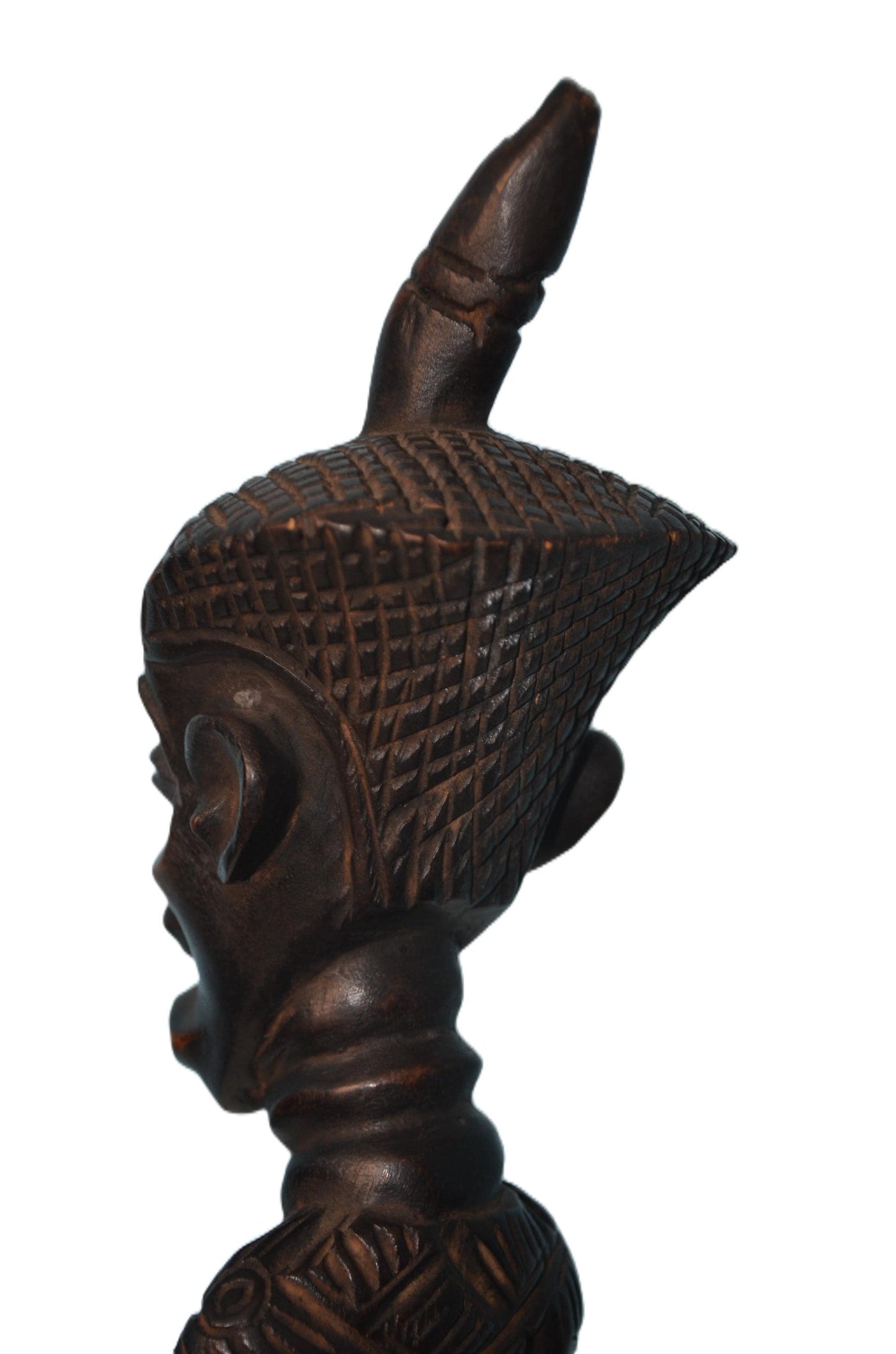 Ndengese African Wood Statue, Hand-Carved Congo Ancestor Figure