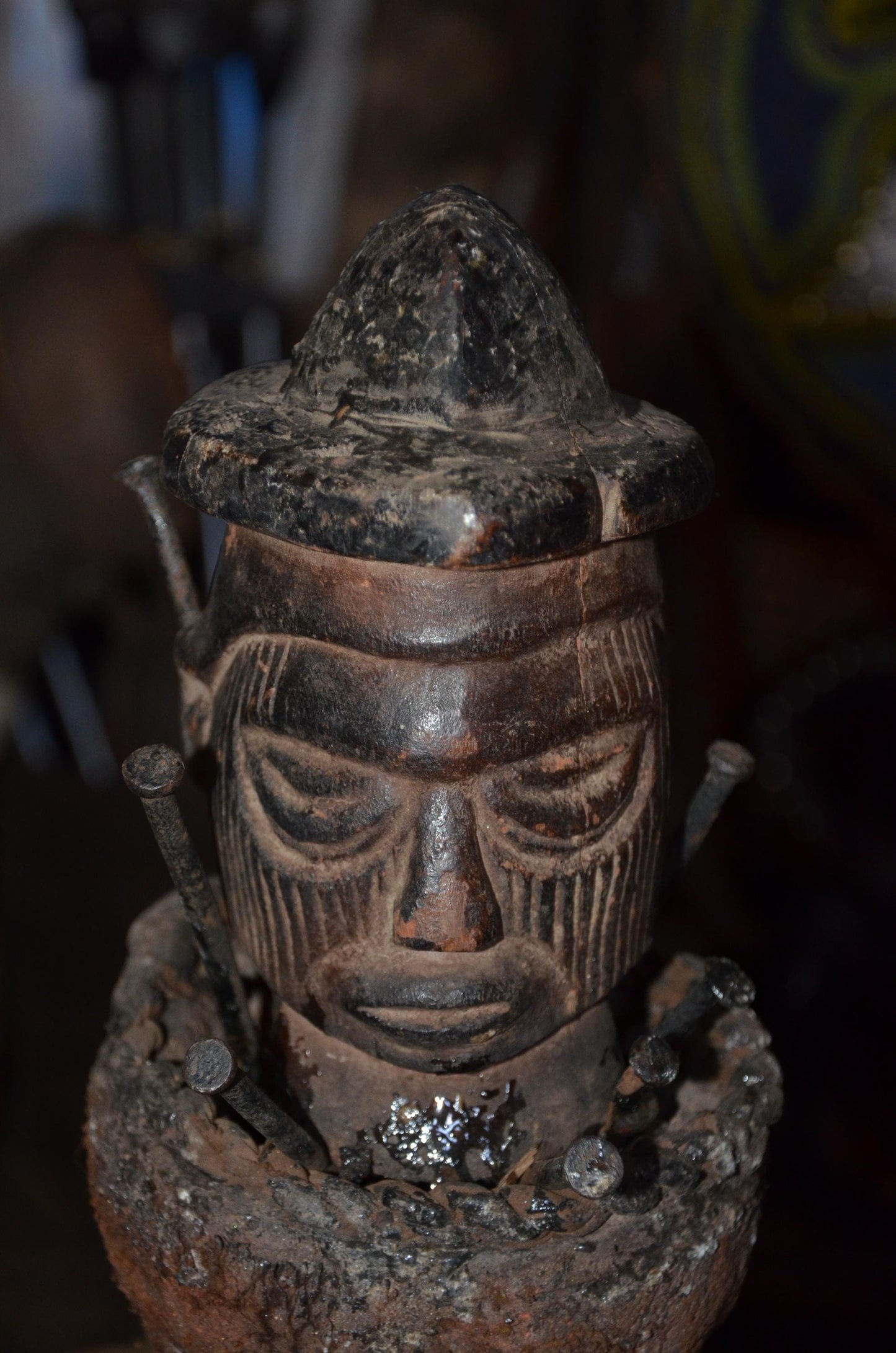 Kongo Nkisi Nkondi | Authentic Nail Fetish Statue | Congolese Spiritual Art