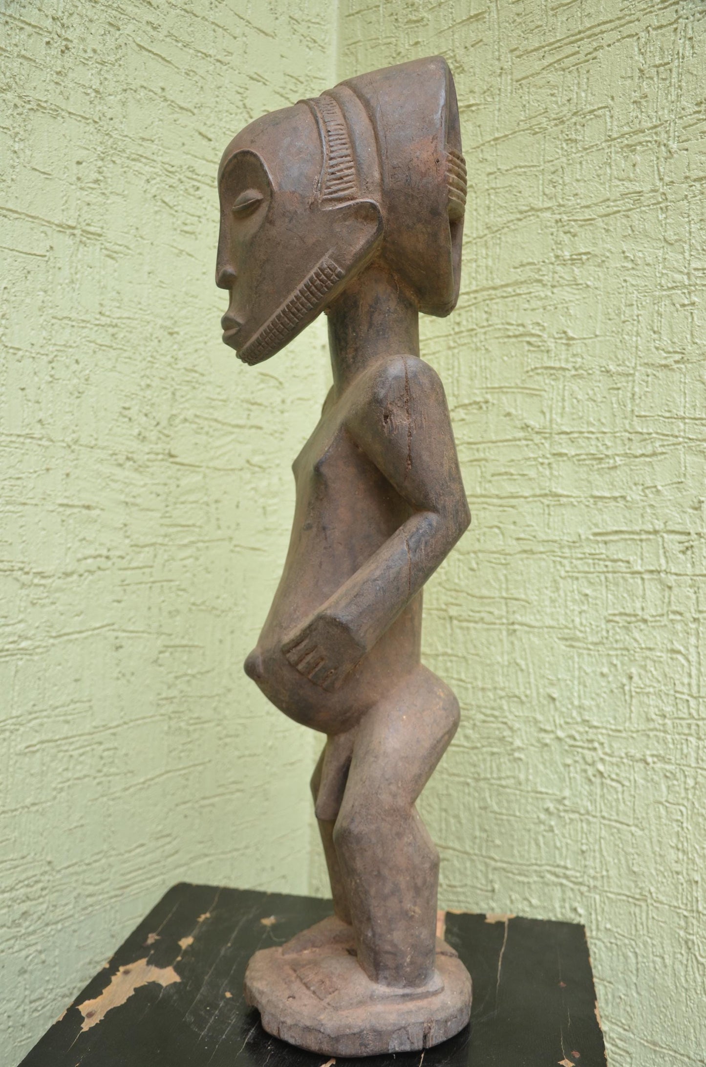 Hemba Singiti Figure â€“ 20" Hand-Carved Wood Congo Ancestor Statue â€“ Art.