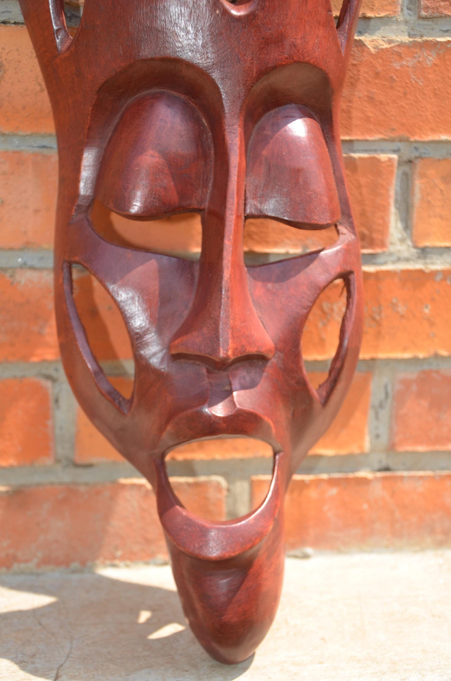 Authentic Large Rwandan Decorative Wall Mask | East African Art