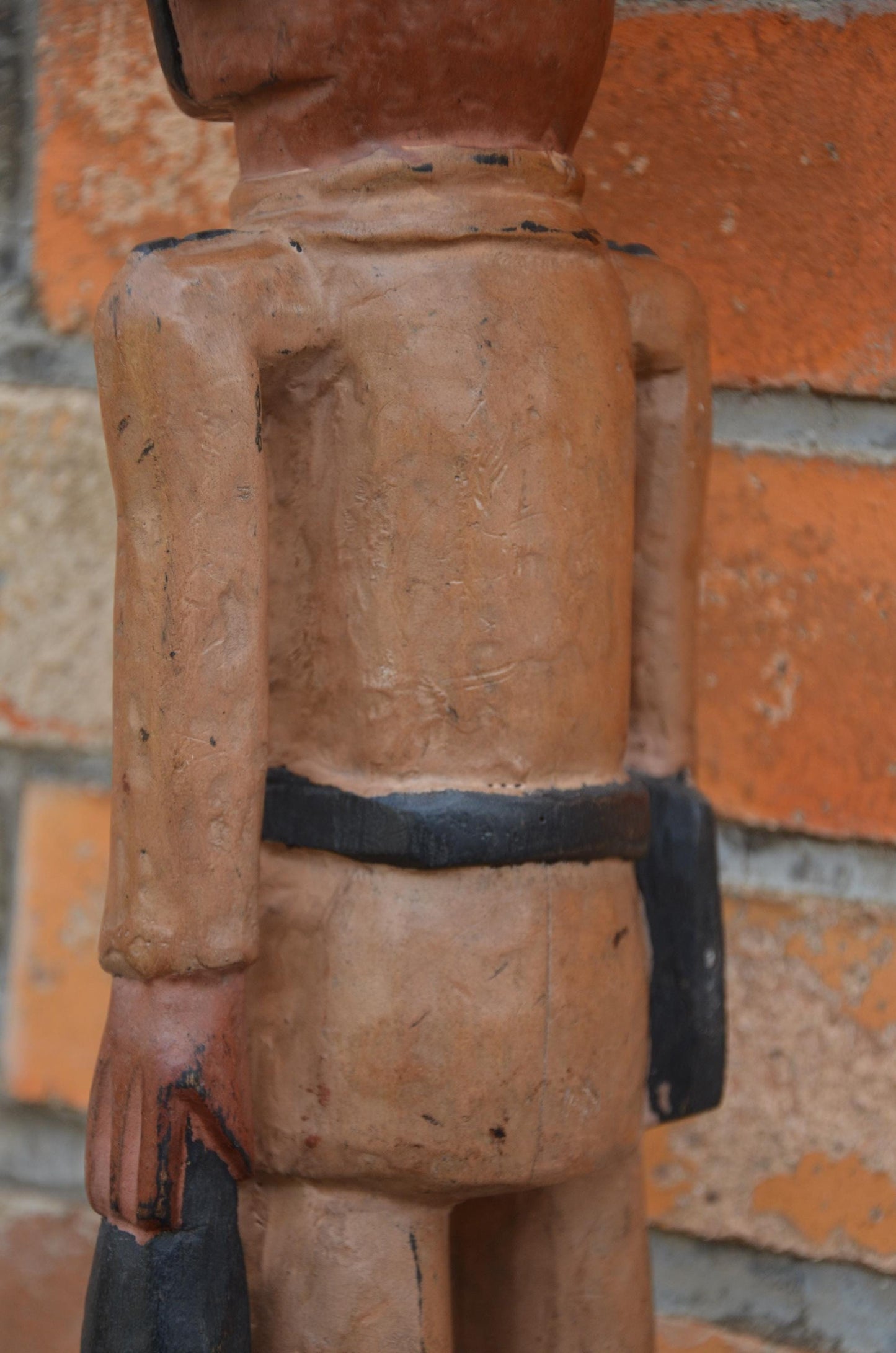 Authentic Colonial Master Statue | Historical African Folk Art