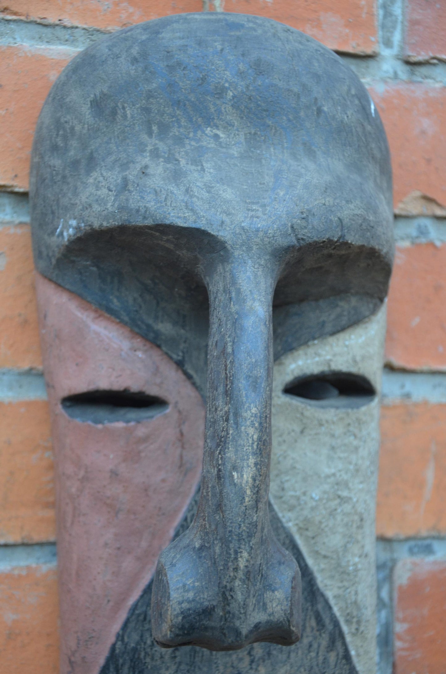 Pende Tribal Mask | Hand-Carved DRC Wooden Wall Art, Ethnic Initiation Carving