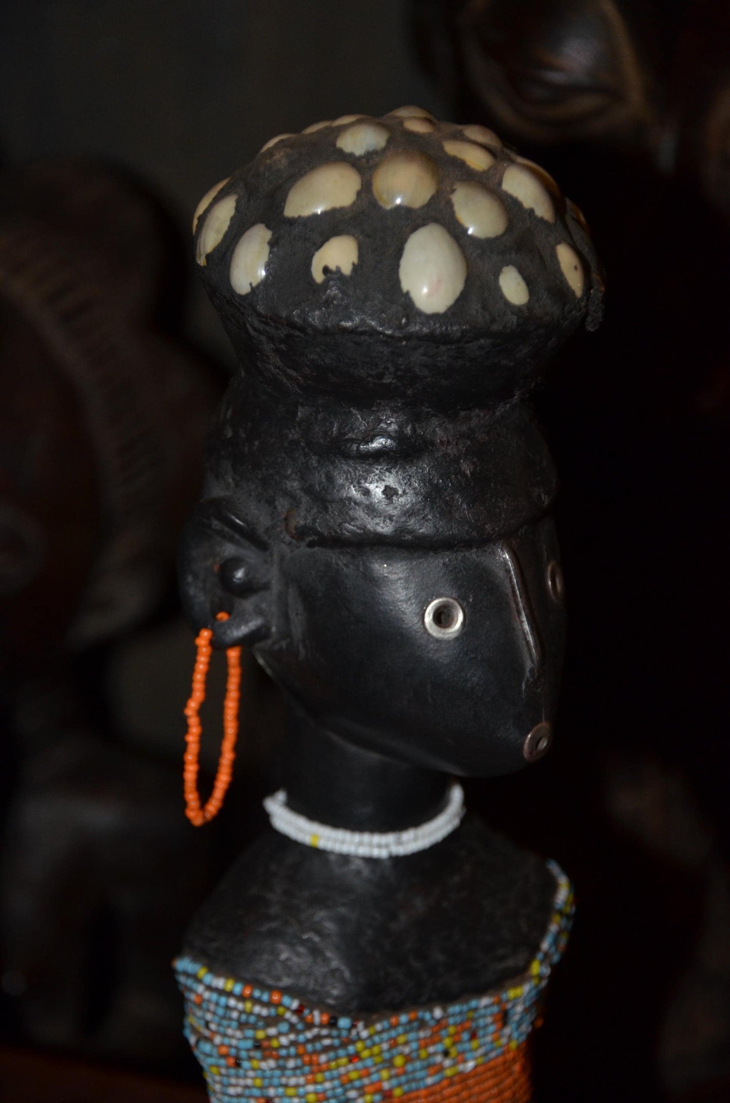 Authentic Namji Beaded Fertility Doll | Cameroonian Tribal Art