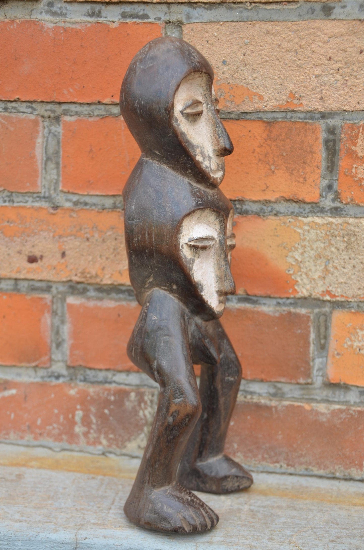 Authentic Lega Multi-Headed Figure | Rare Congolese Art