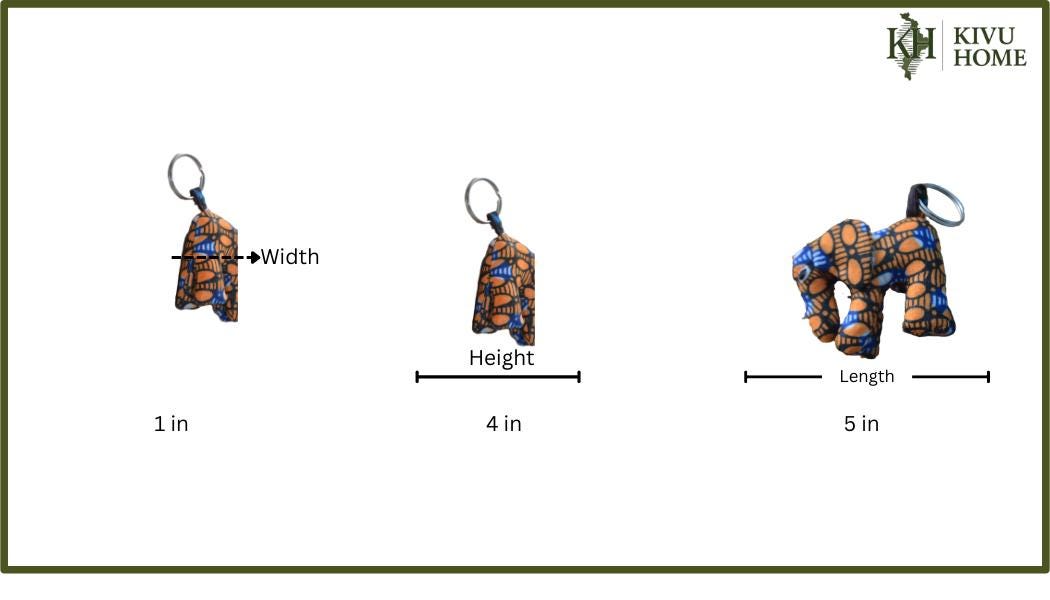 Handmade Elephant Ankara Keyholder, African Wax Print Fabric Keychain, Boho Safari Animal Bag Charm