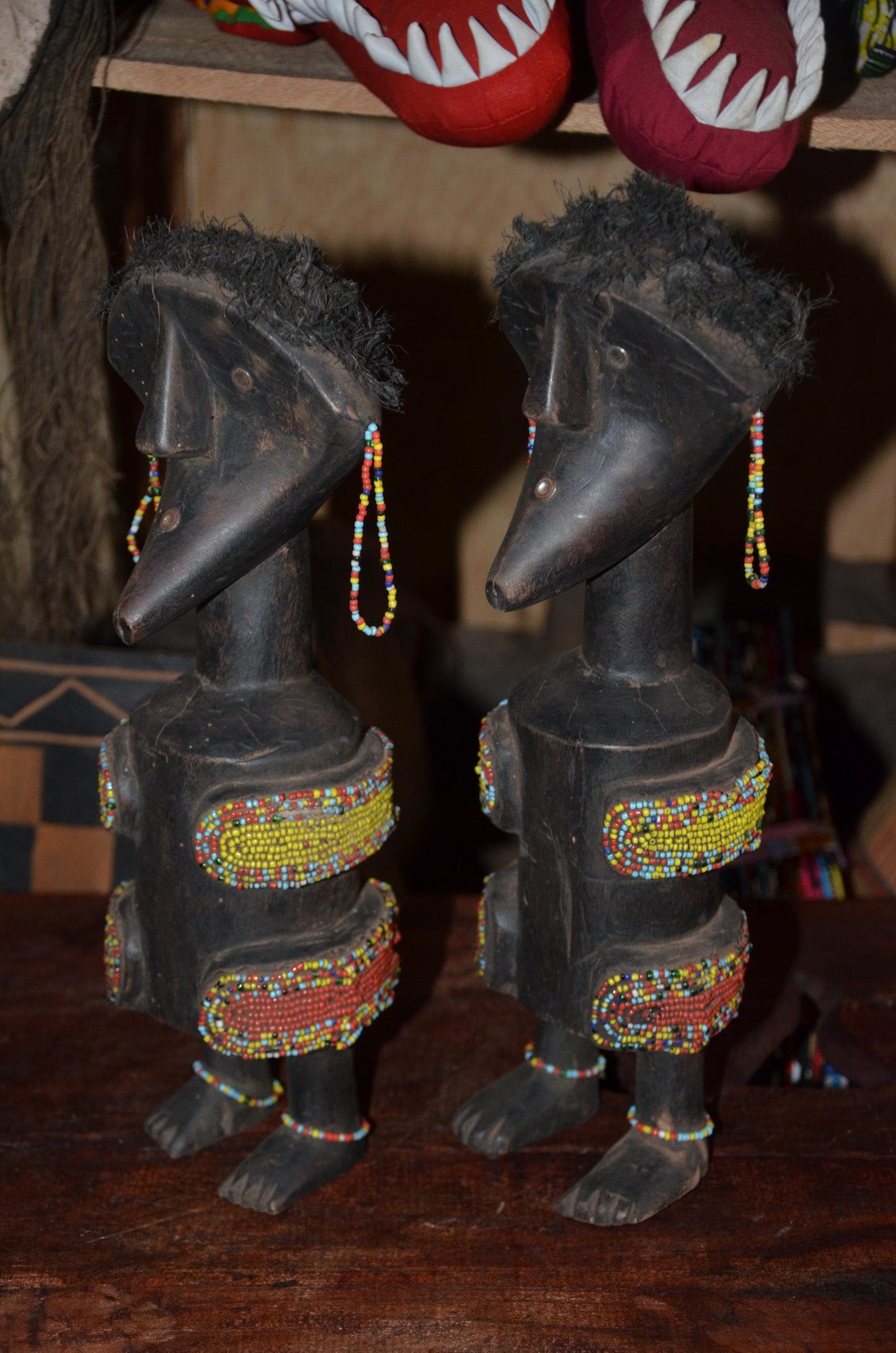 Authentic Namji Fertility Doll Pair | African Tribal Art | Dowayo
