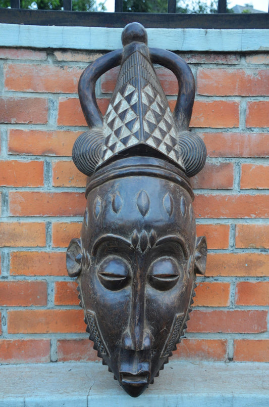 Authentic Baule/Yohoure Mask | Large Ivorian Tribal Art