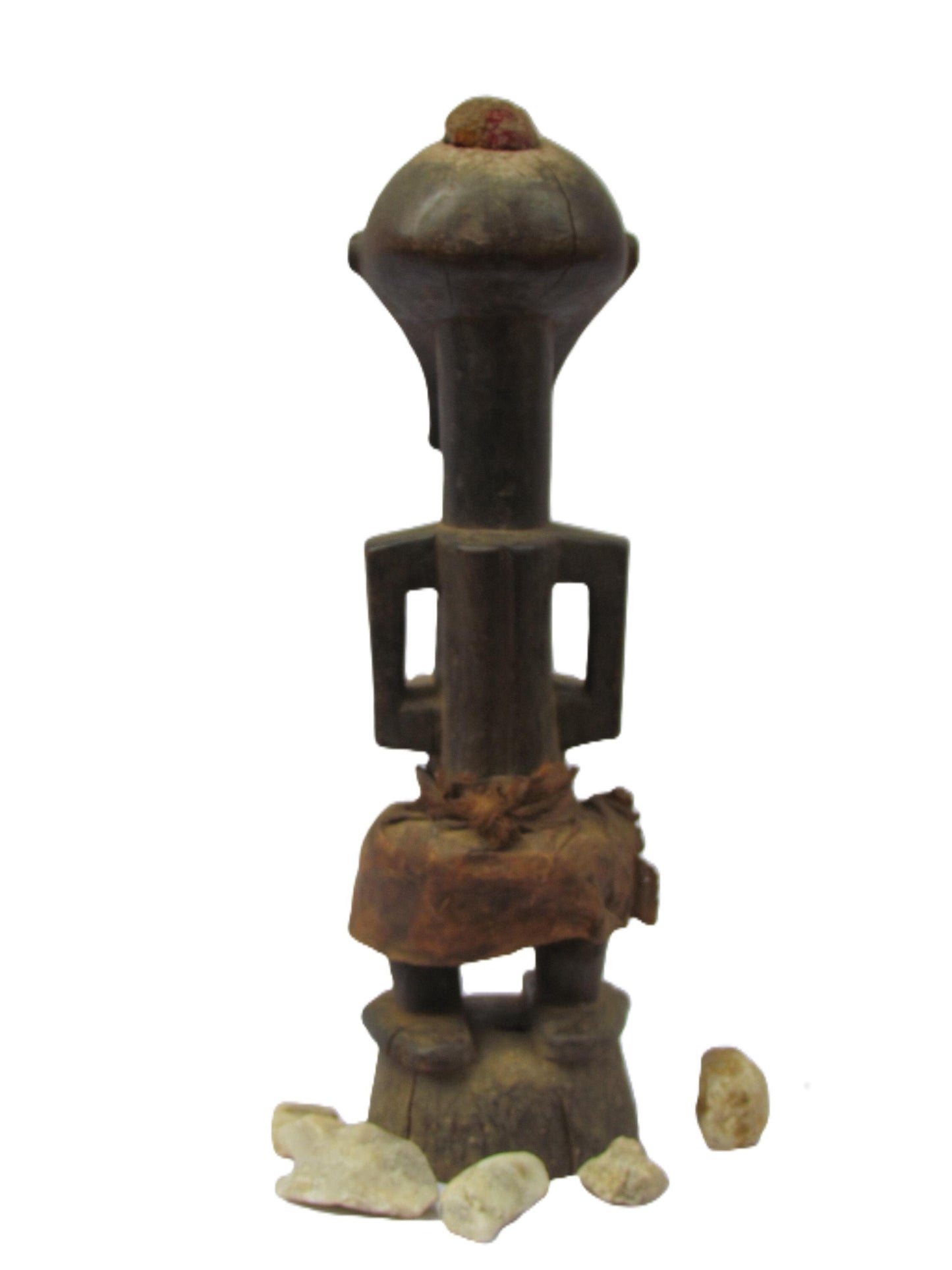 Statuette de pouvoir Songye Nkisi – Statue masculine d'art tribal africain | Sculpture d'ancêtre en bois sculpté à la main du Congo | Décor des années 1930