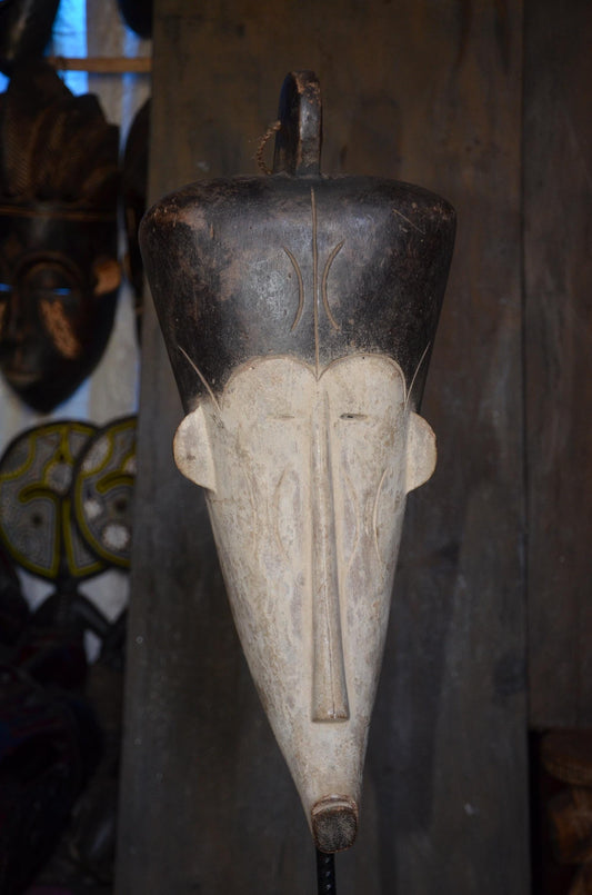 Authentic Fang Ngil Mask | Gabonese Tribal Art | Large Wood Carving
