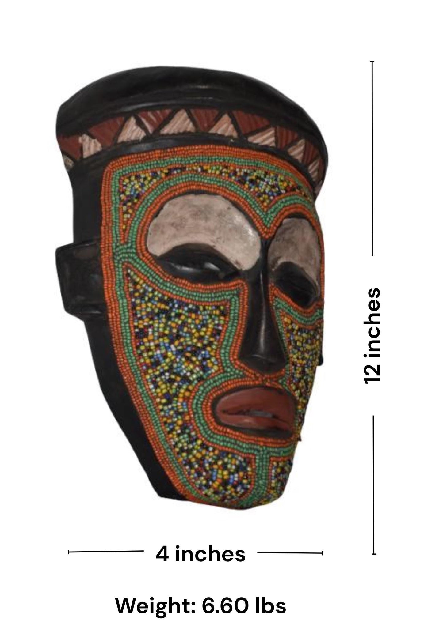Kumu Queen Beaded Mask – African Tribal Wall Art