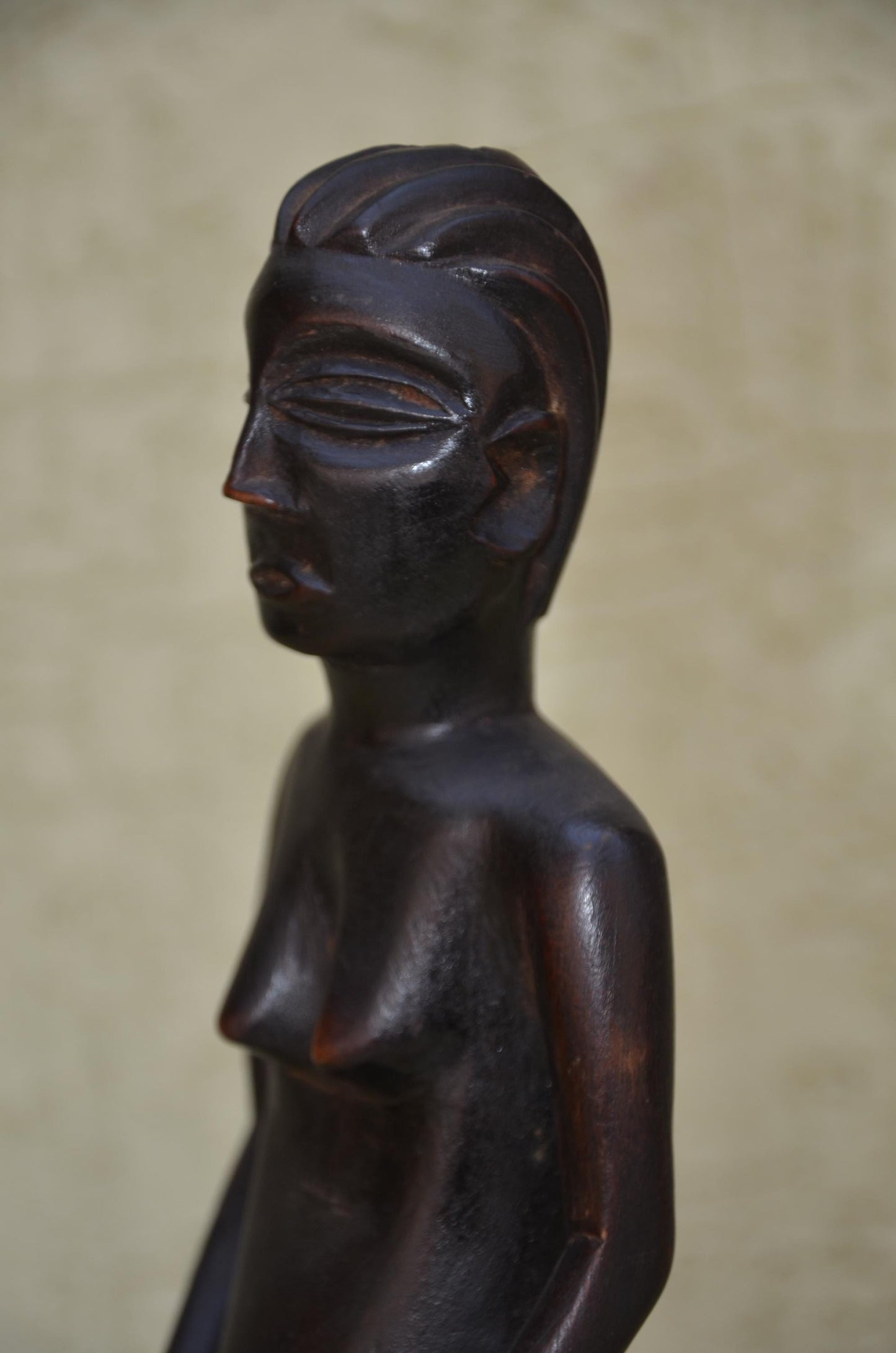 Authentic Luba Female Maternity Figure | Congolese Art