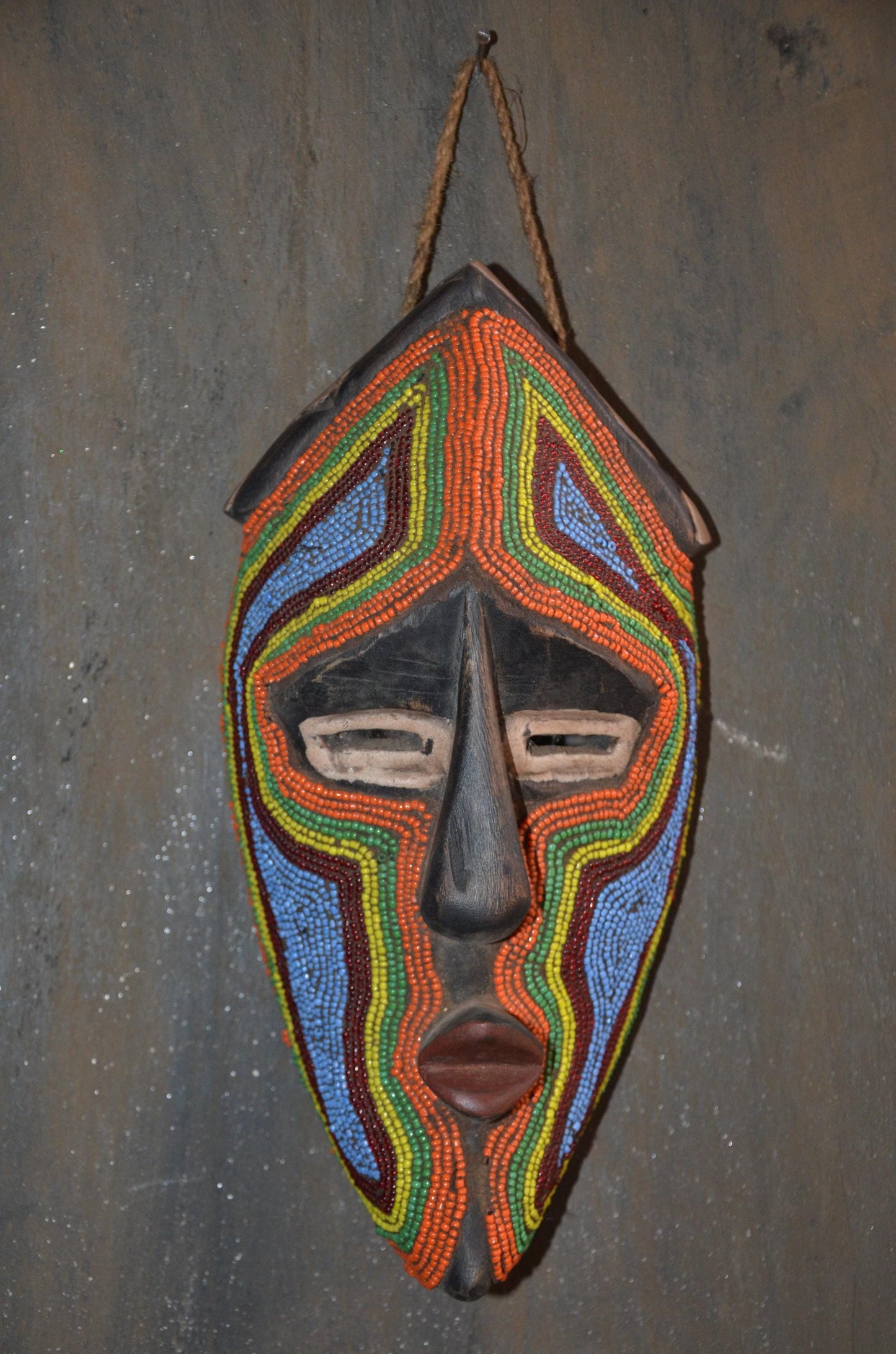 Authentic Bamileke Beaded Mask | Cameroon Grassfields | Tribal Art
