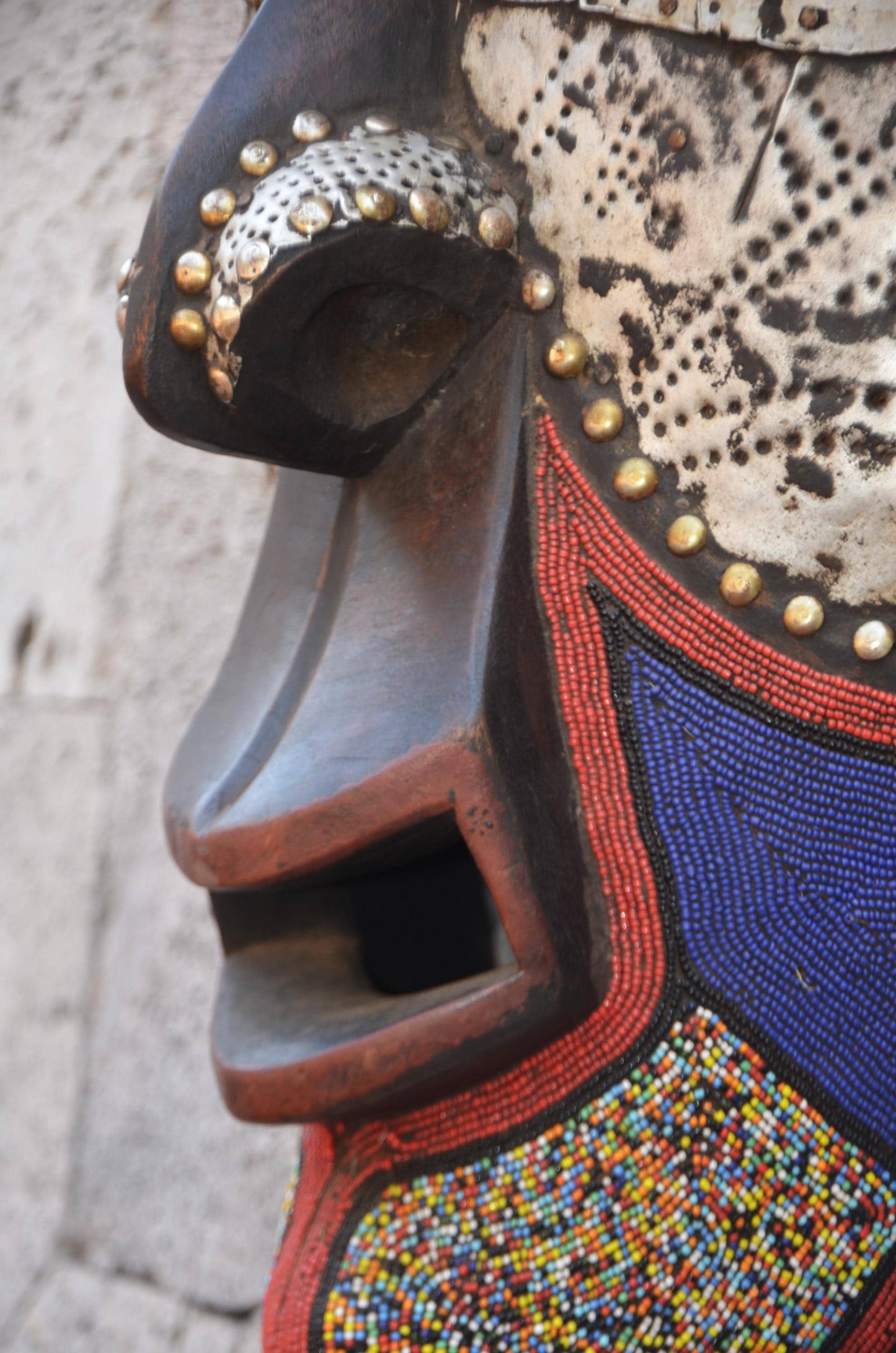 Authentic Marka Mask | Malian Tribal Art | Metal-Clad Sculpture