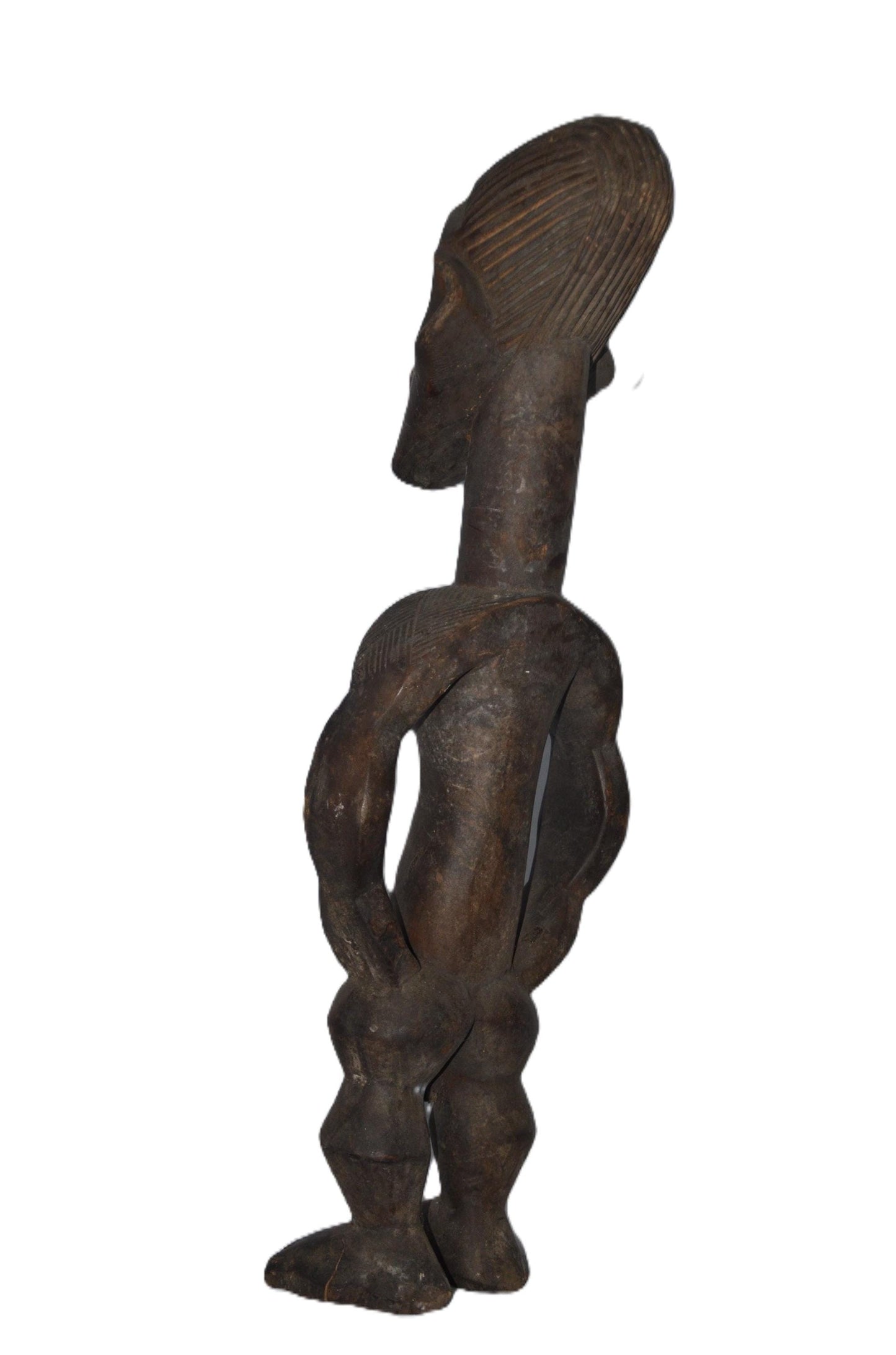 Azande Statue – African Tribal Figure, Handcarved Wooden Art Decor