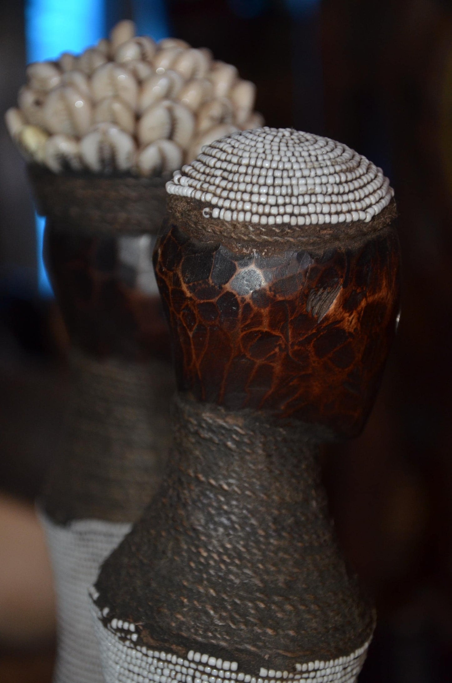 Namji Fertility Doll | Authentic Beaded Tribal Art | Cameroonian Decorative Statue
