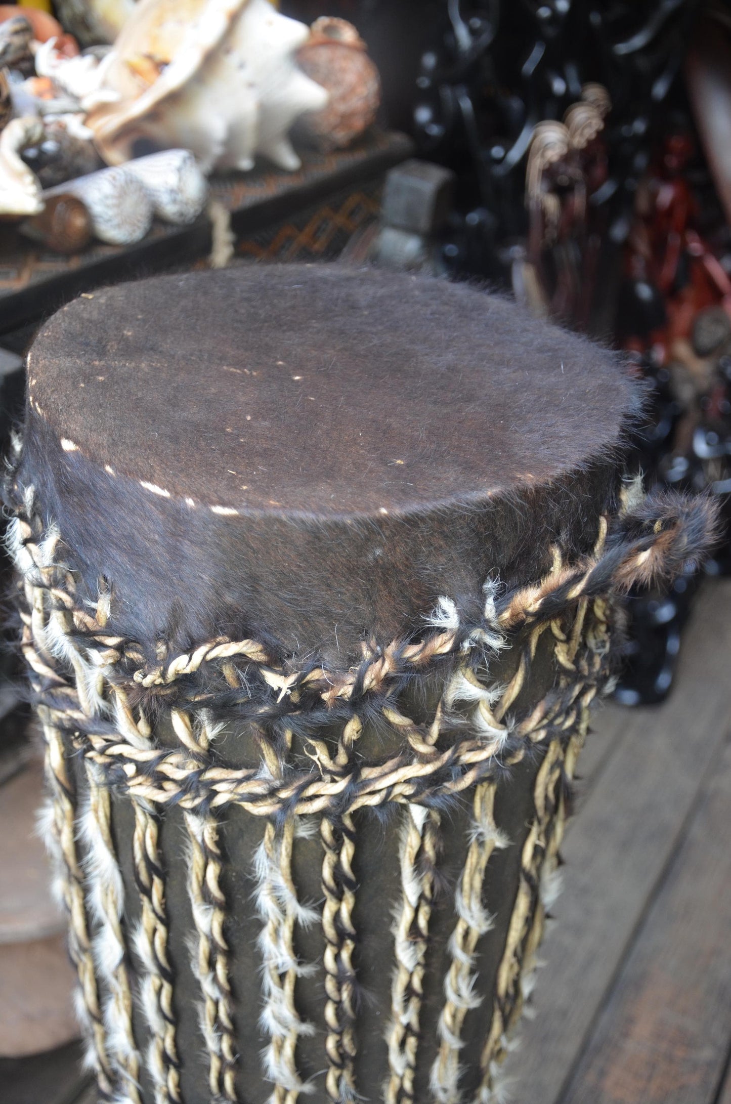 Traditional Rwandan Drum | Hand-Carved Percussion | Authentic African Art