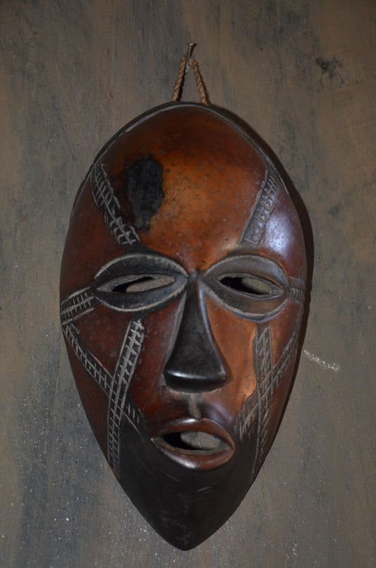 Authentic Chokwe Mask | Congolese Tribal Art | Hand-Carved Wood