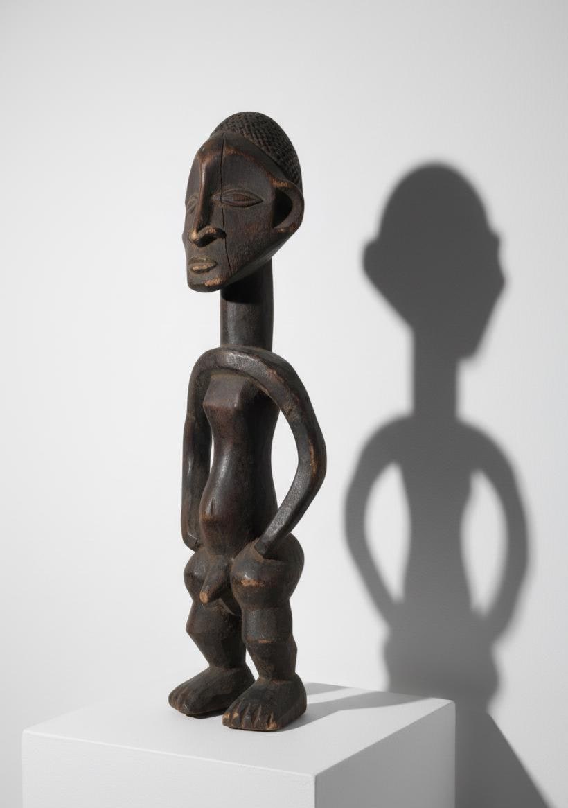 Azande Statue – African Tribal Figure, Handcarved Wooden Art Decor