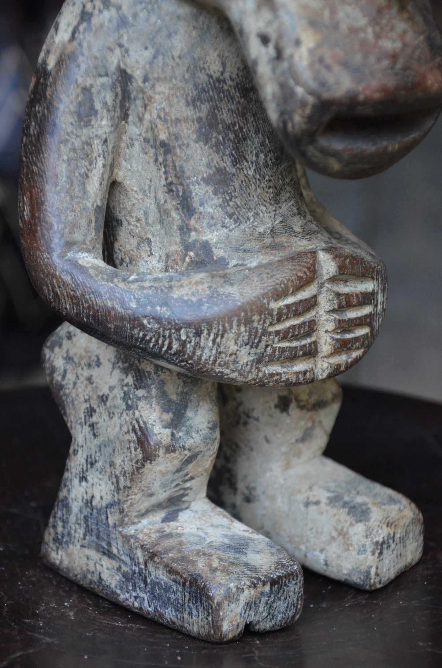 Authentic Hemba Style Statue | Chimpanzee Power Figure | Tribal Wood Art