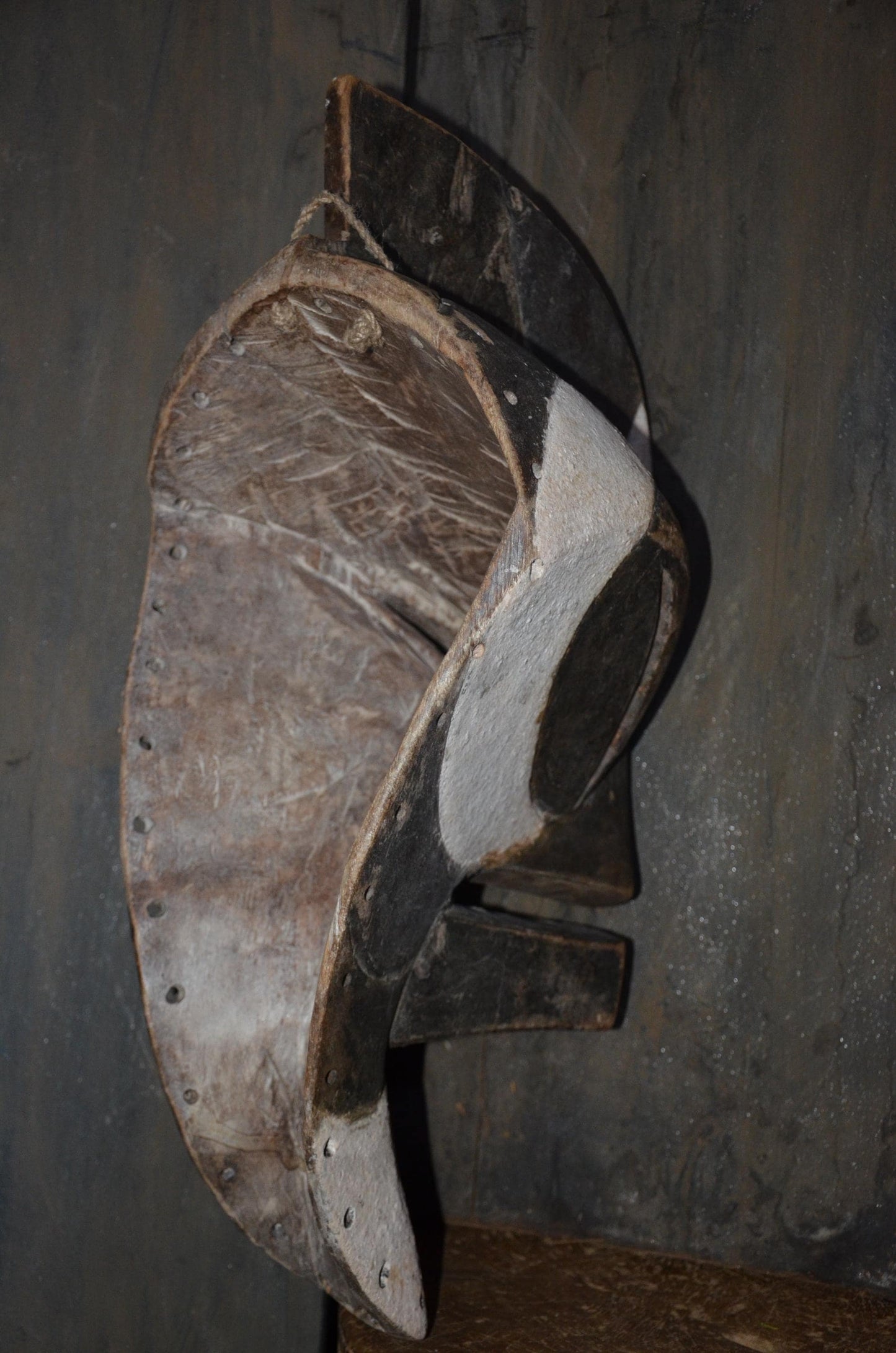 Hand Carved Songye Kifwebe Mask – Traditional African Wood Sculpture, Striking Tribal Art Decor Accent (Stand Not Included)