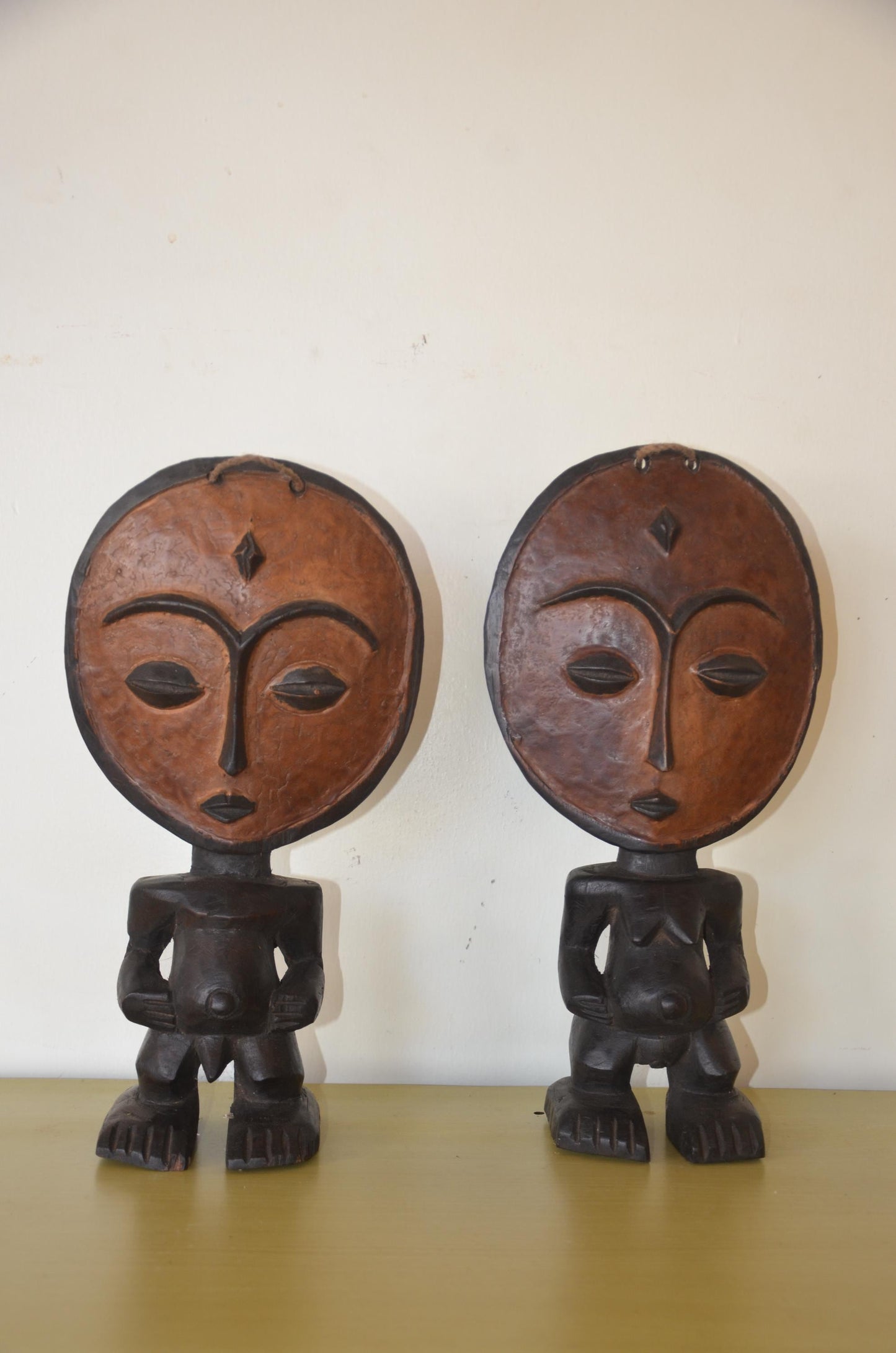 Ashanti Akua'ba Statue – 17" Hand-Carved Wood – Ghana Fertility Ritual Art