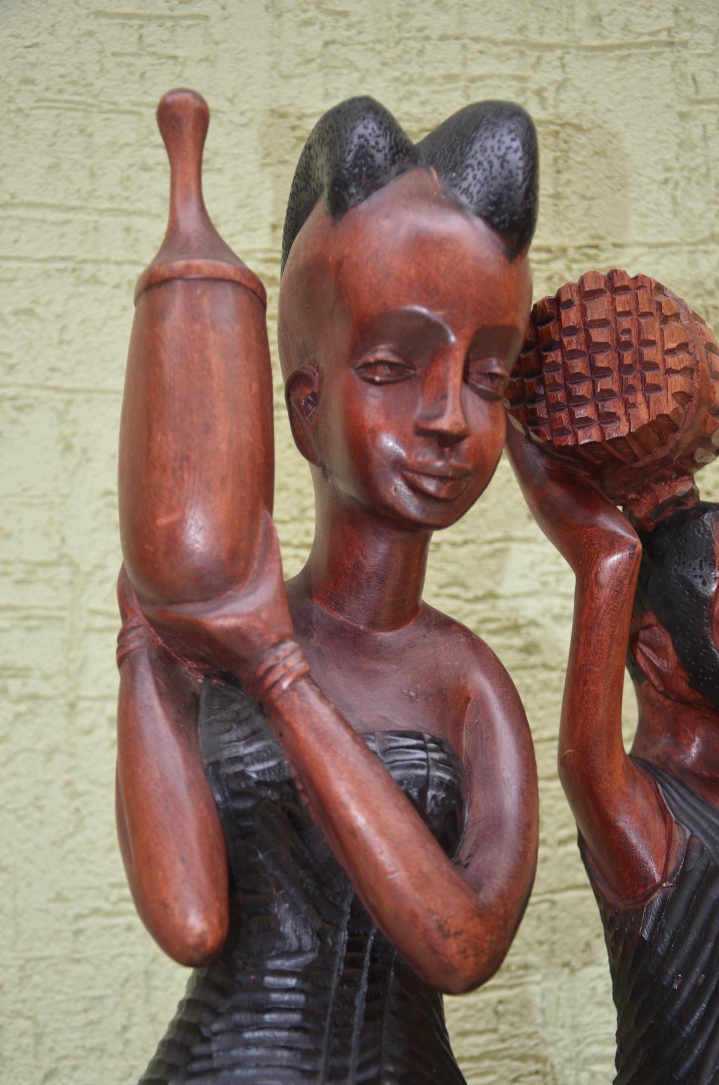 Pair of Hand-Carved African Community Statues | Tribal Art