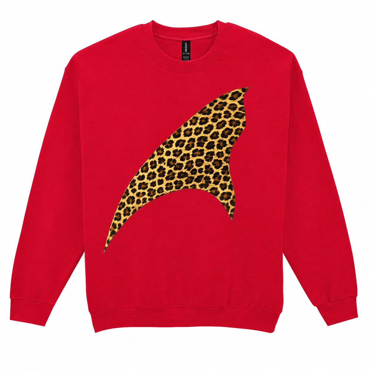 Leopard Print Crewneck Sweatshirt, African Inspired Streetwear, Animal Print Graphic Sweater, Unisex Fall Sweatshirt