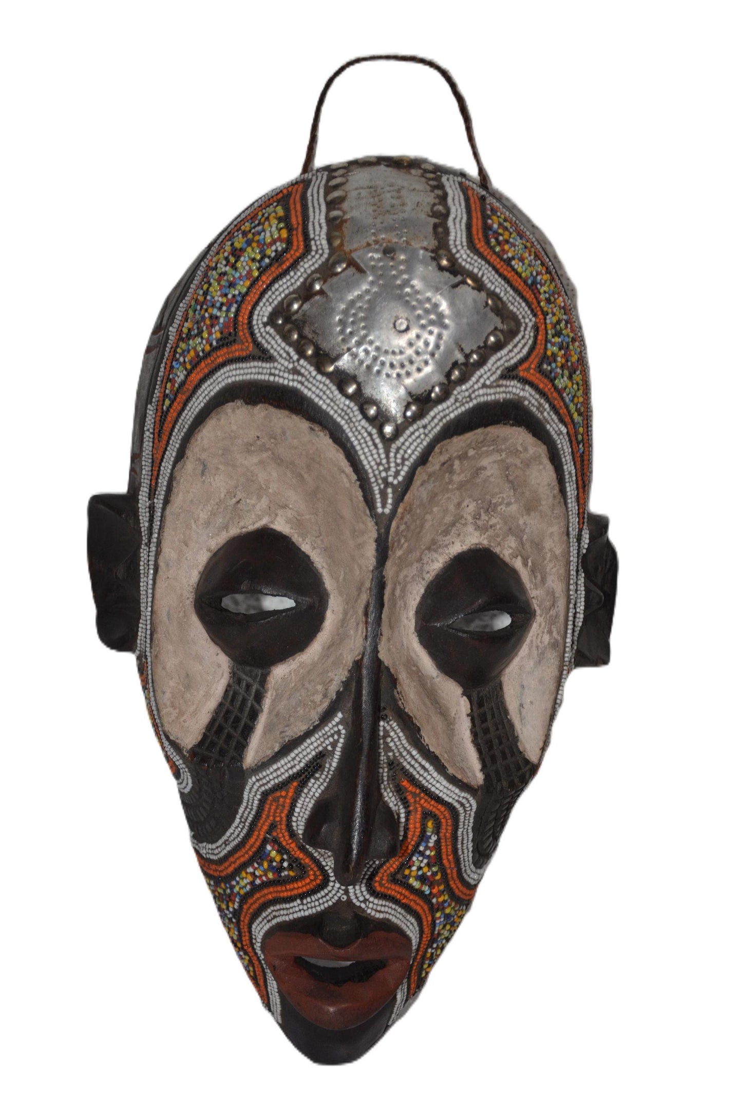 Kumu Beaded Mask – Handcrafted African Wall Art