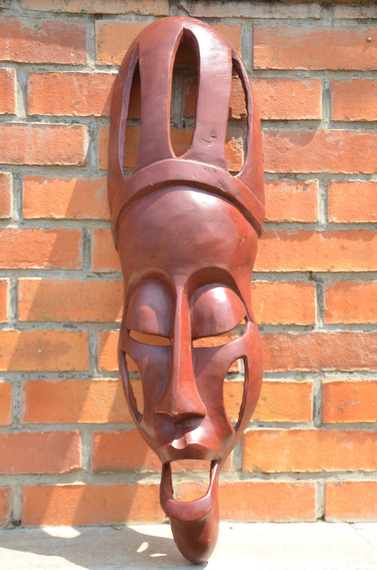 Authentic Rwandan Decorative Wall Mask | East African Art