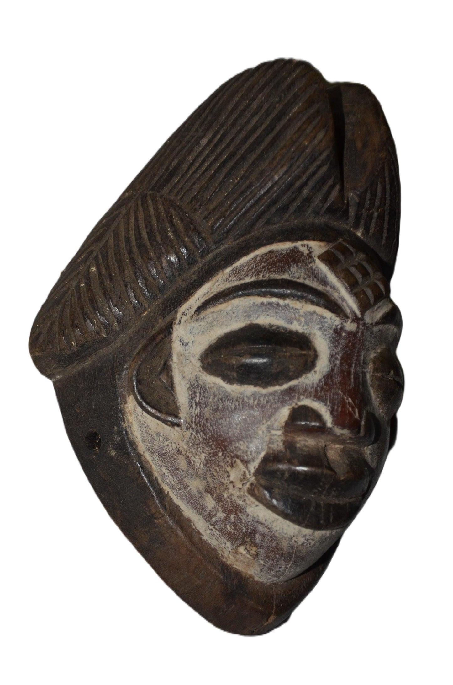Authentic Bapunu Mask | Traditional Punu Art | Congolese Tribal Wall Art