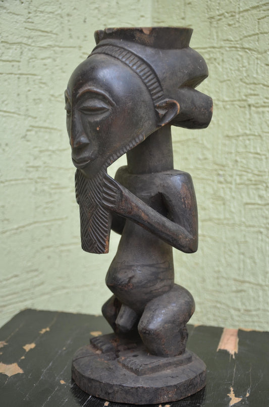 Authentic Kusu/Hemba Male Ancestor Figure | Congolese Art