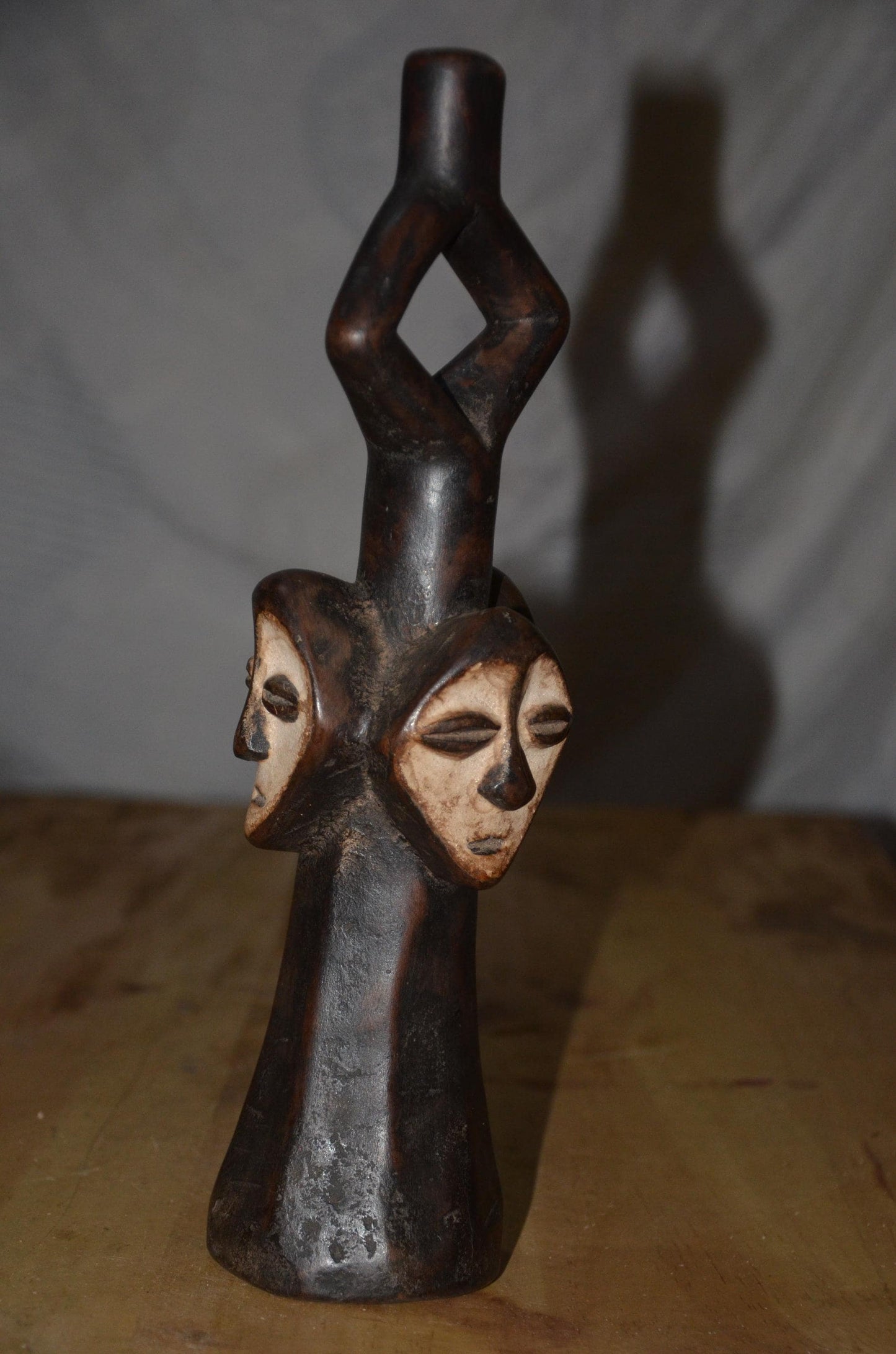 Authentic Lega Statue | Congolese Tribal Art | Hand-Carved Wood Sculpture