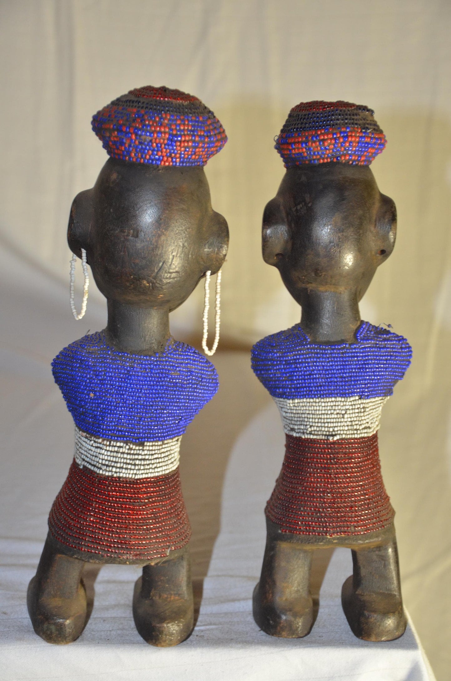 Authentic Azande Couple Statue | African Tribal Art | Hand-Carved Wood