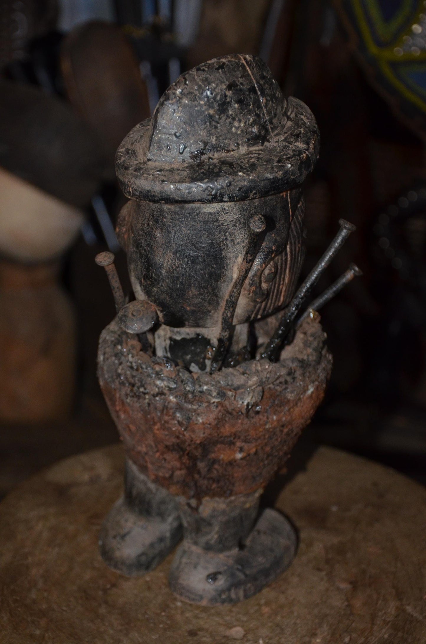 Kongo Nkisi Nkondi | Authentic Nail Fetish Statue | Congolese Spiritual Art