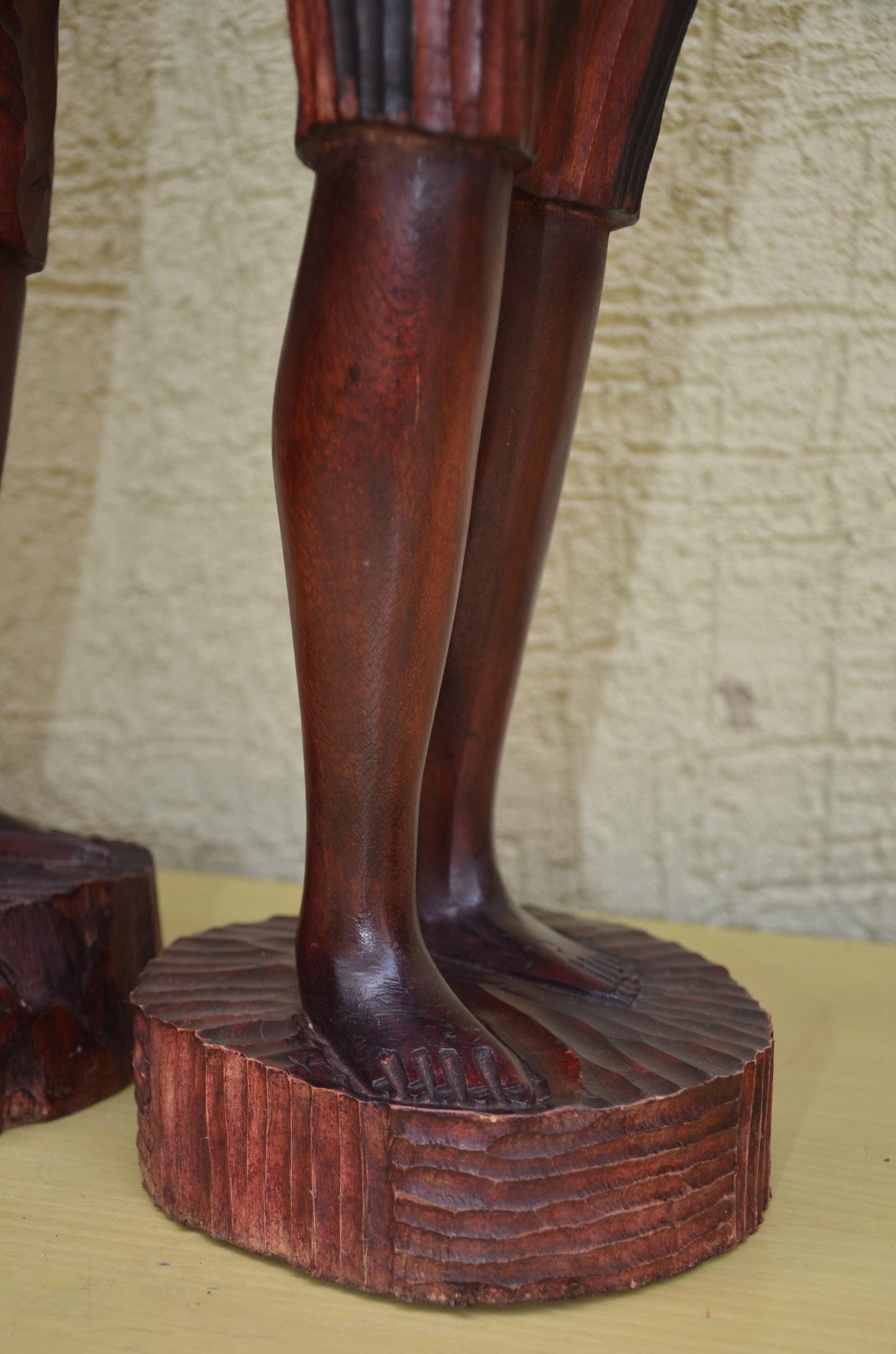 Pair of Hand-Carved African Wooden Sculptures | Tribal Art