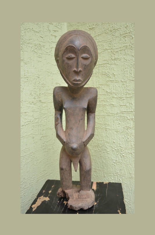 Hemba Singiti Figure â€“ 20" Hand-Carved Wood Congo Ancestor Statue â€“ Art.