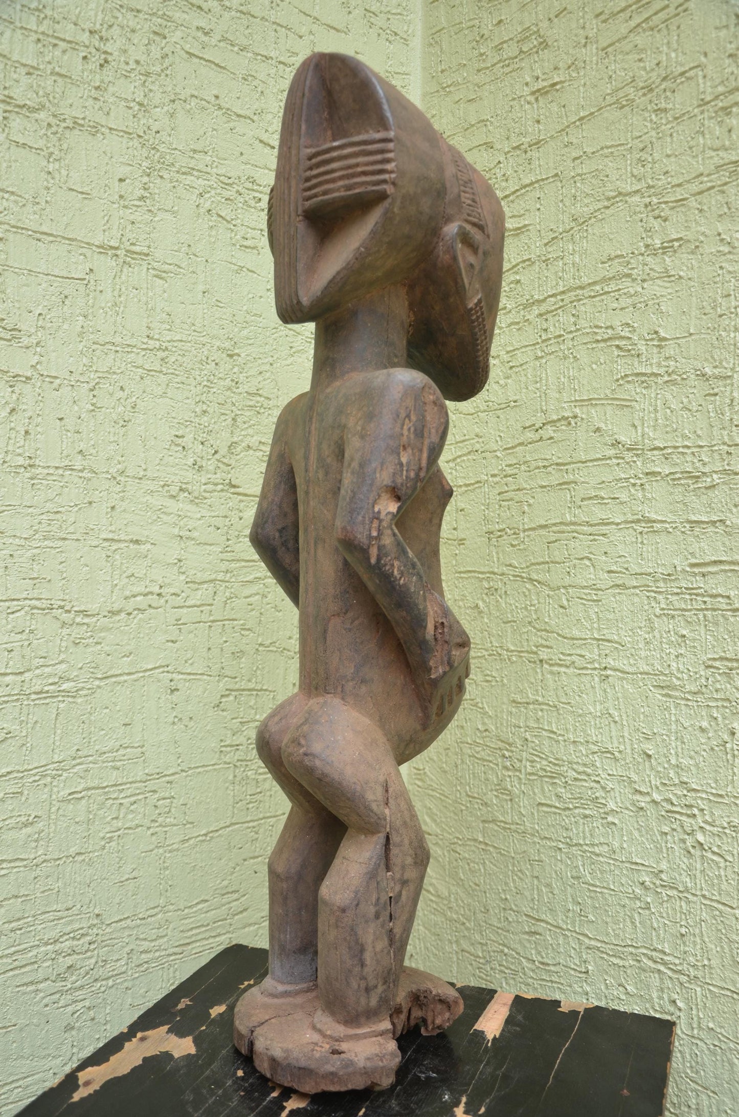 Hemba Singiti Figure â€“ 20" Hand-Carved Wood Congo Ancestor Statue â€“ Art.