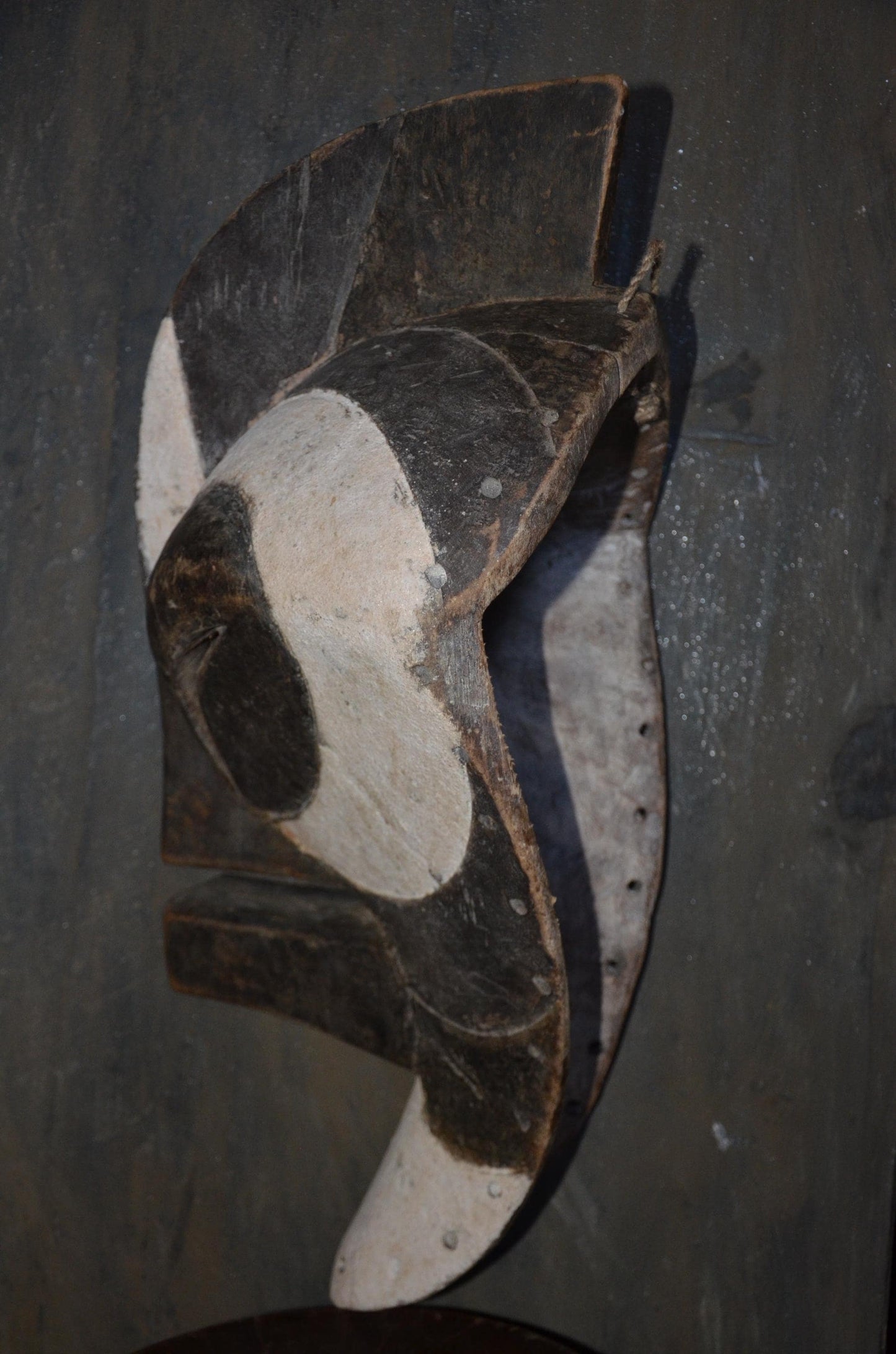Hand Carved Songye Kifwebe Mask – Traditional African Wood Sculpture, Striking Tribal Art Decor Accent (Stand Not Included)