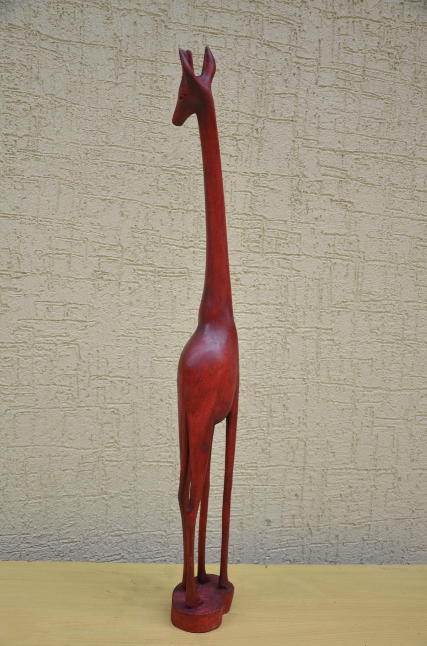 Monumental African Wooden Giraffe Sculpture | Wildlife Art