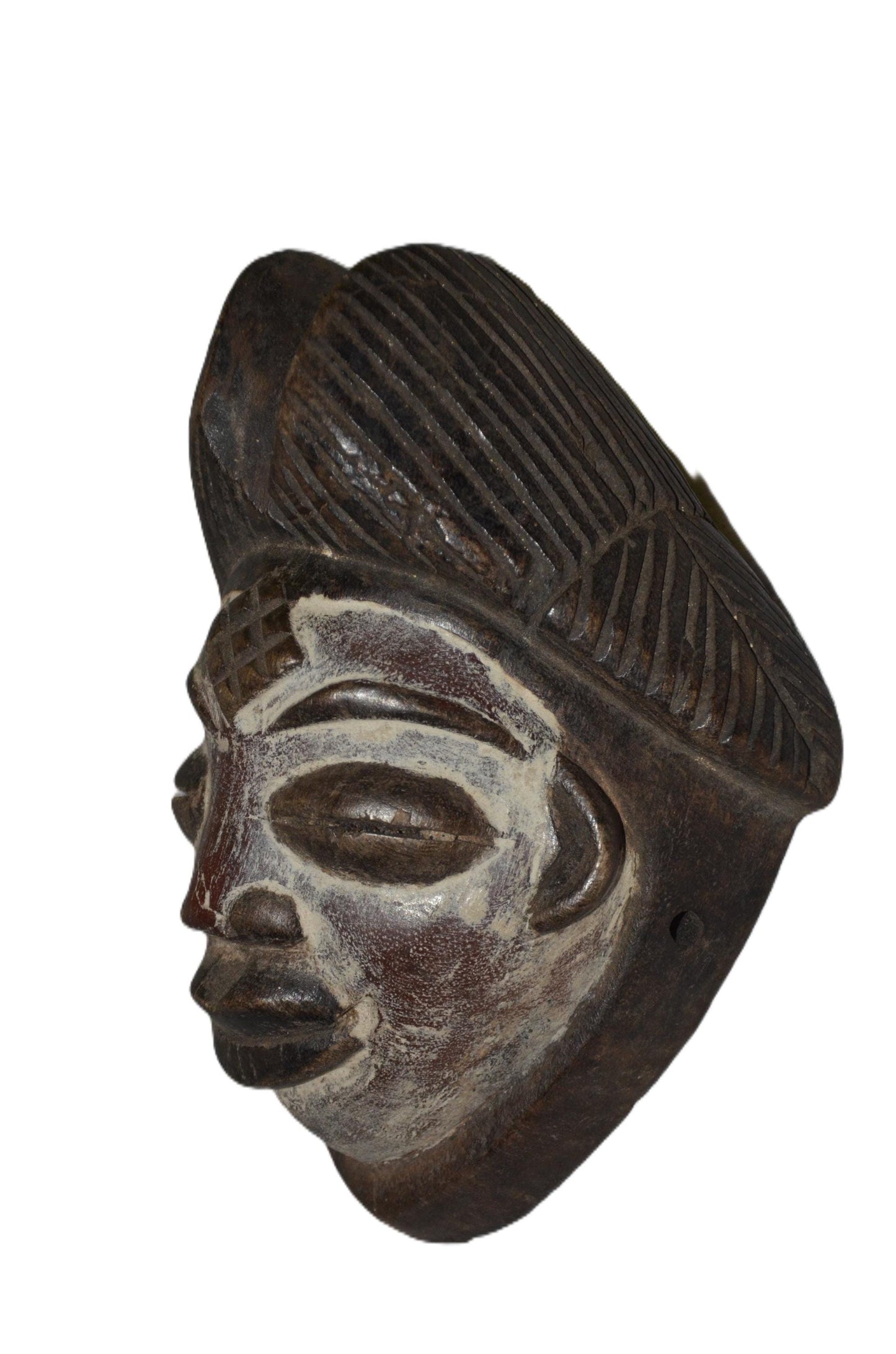 Authentic Bapunu Mask | Traditional Punu Art | Congolese Tribal Wall Art