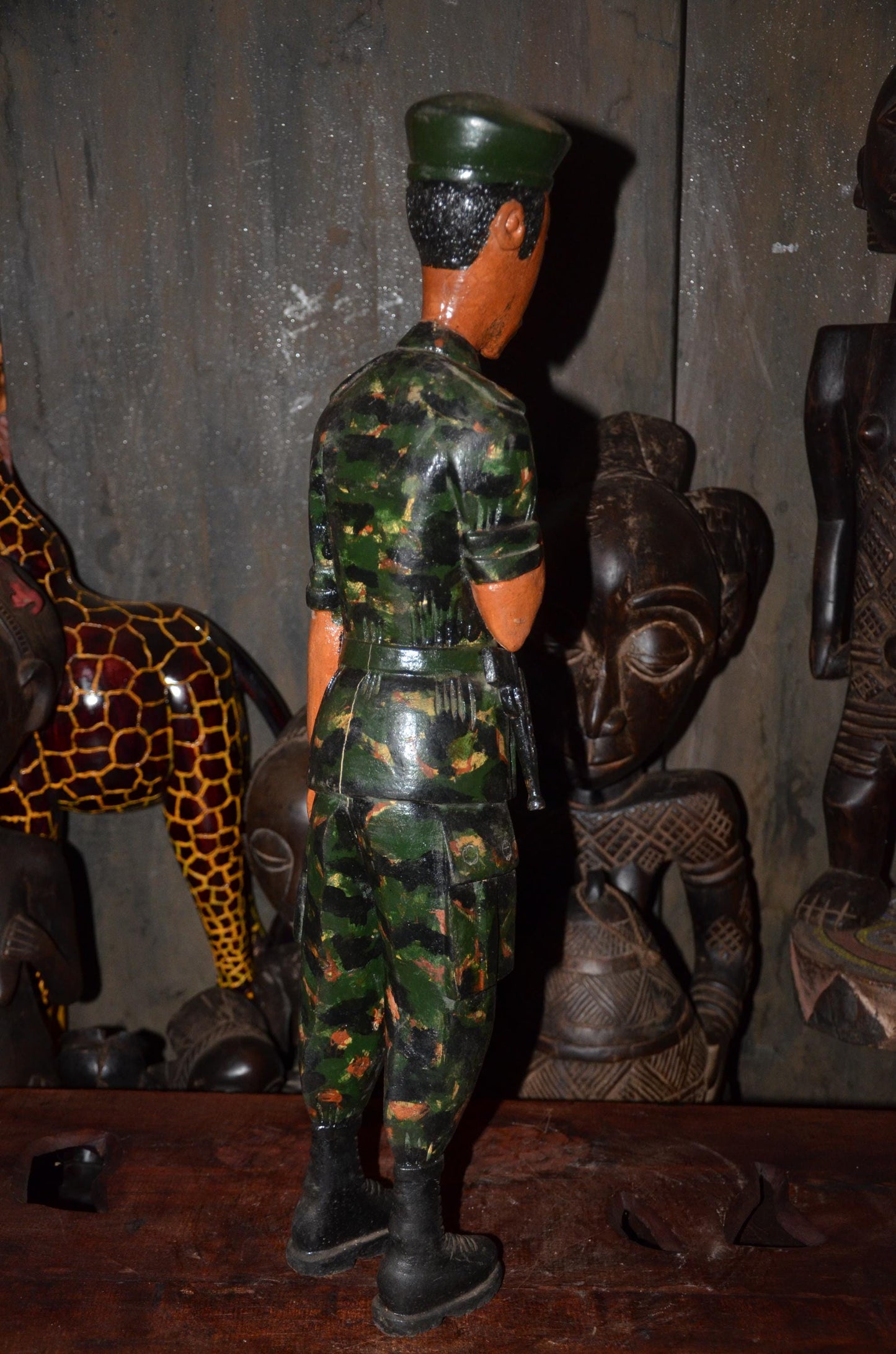 Modern Rwandan Soldier Sculpture | Contemporary African Art