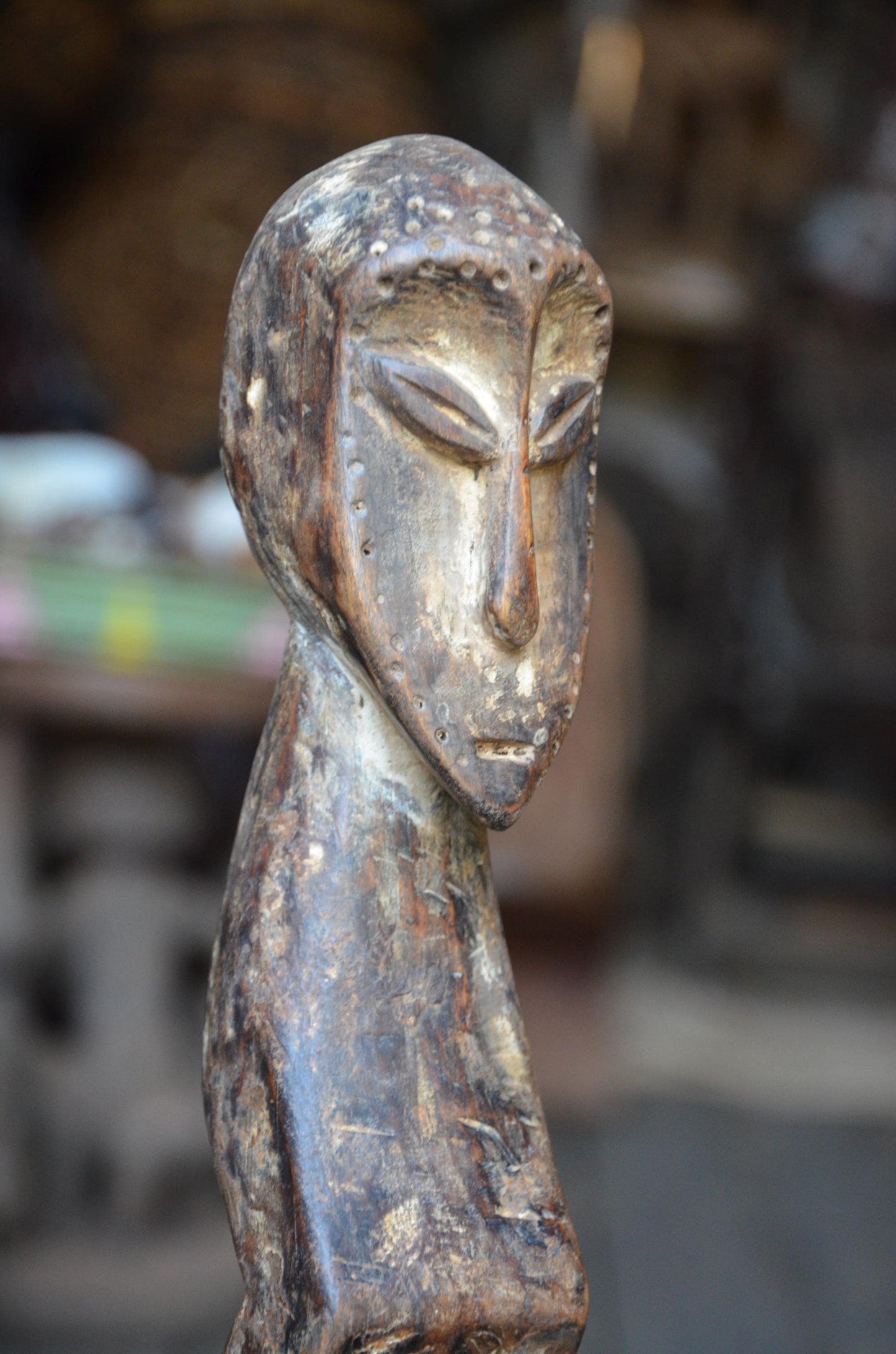 Authentic Lega Abstract Figure | Minimalist Tribal Art | Wood Sculpture