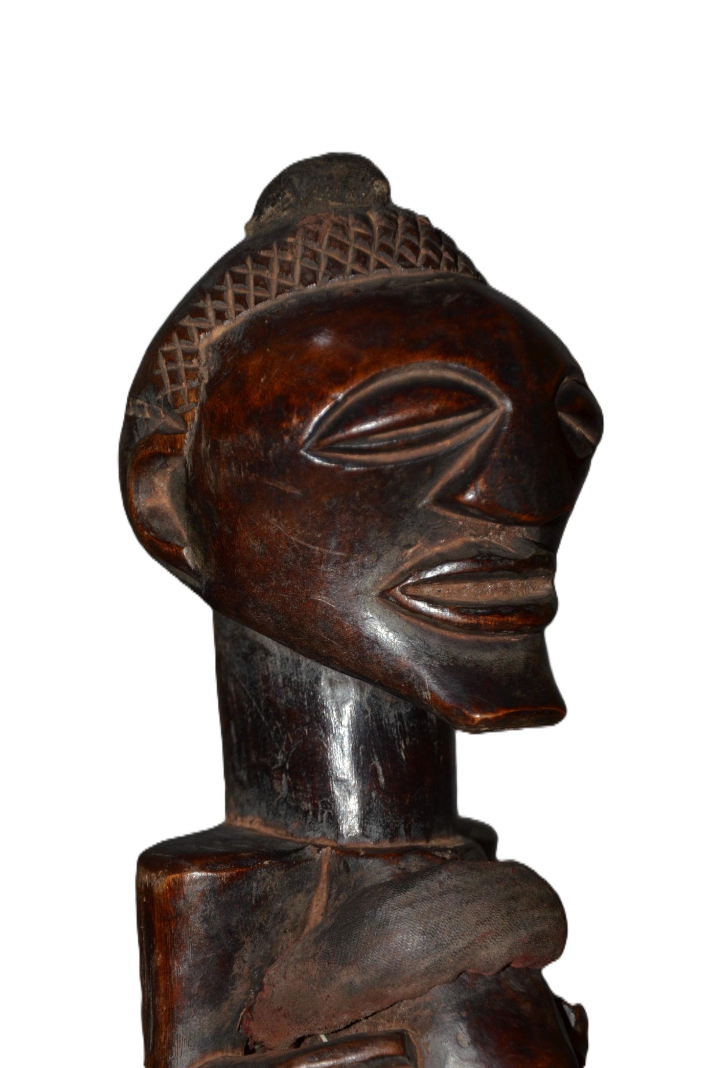 Authentic Suku Statue | Congolese Tribal Art | Hand-Carved Wood Sculpture