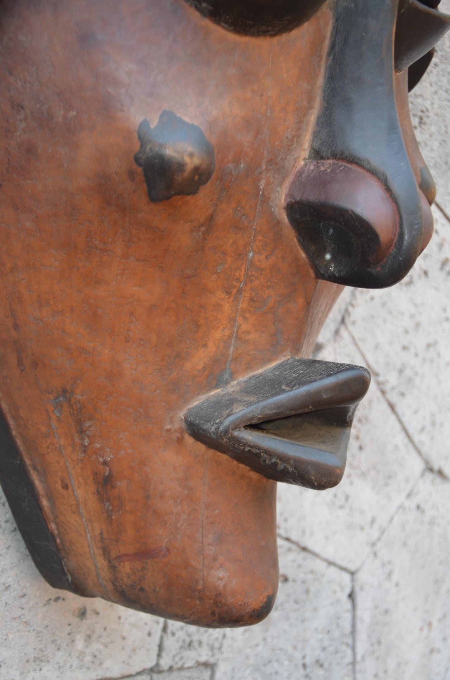 Authentic Guro-Style Mask | Large Ivorian Tribal Wall Art