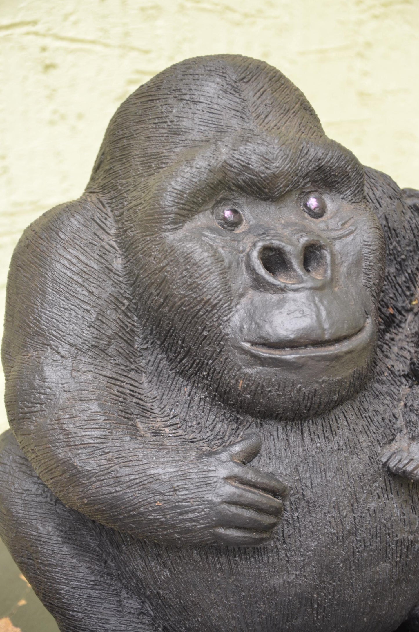 Handcrafted Clay Sculpture | Mother Gorilla and Infant