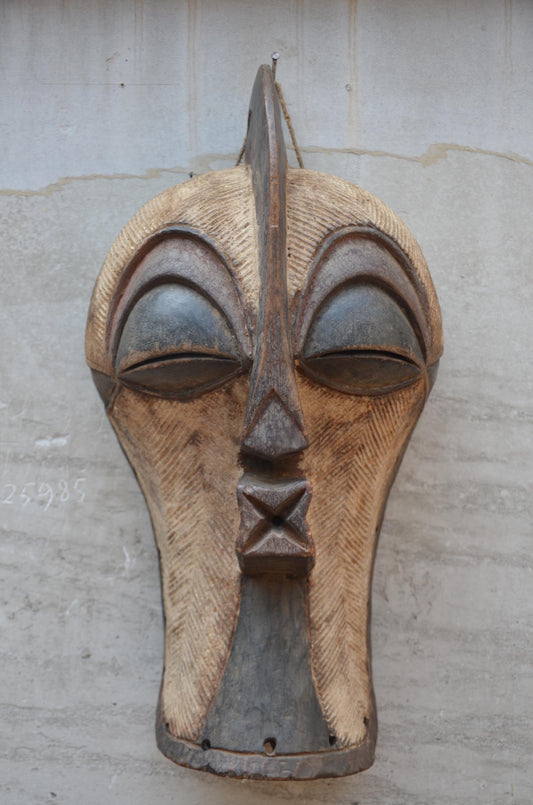 Authentic Male Songye Kifwebe Mask | Congo Tribal Art | Crested