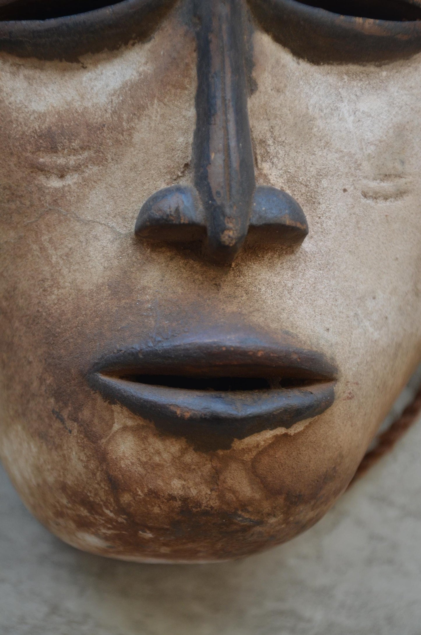 Luba Mask – 12" Hand-Carved Wood Wall Art – Congo Tribal Home Decor