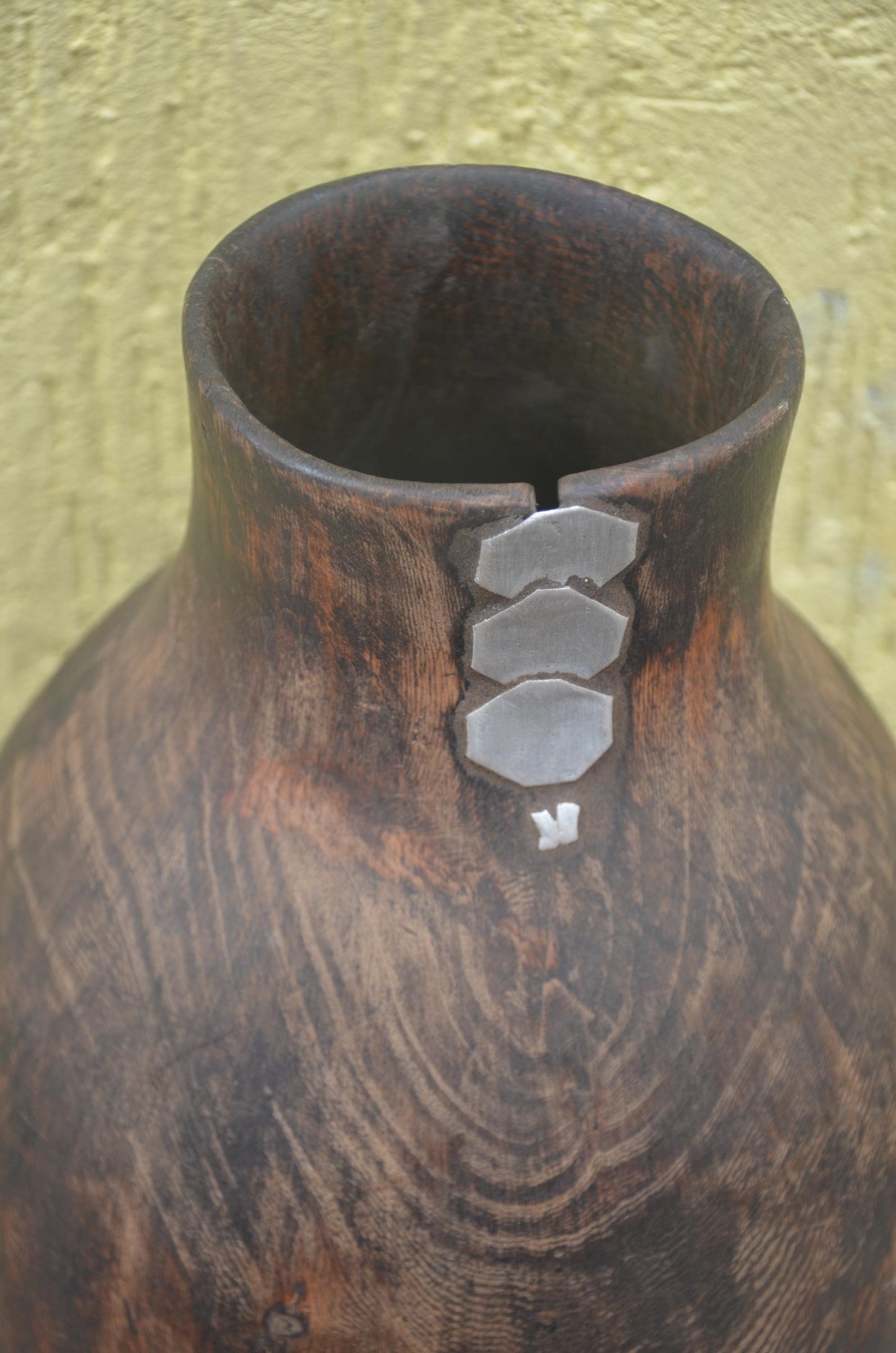 Authentic Rwandan Milk Vessel | Dark Brown Icyansi | Traditional Wood Art